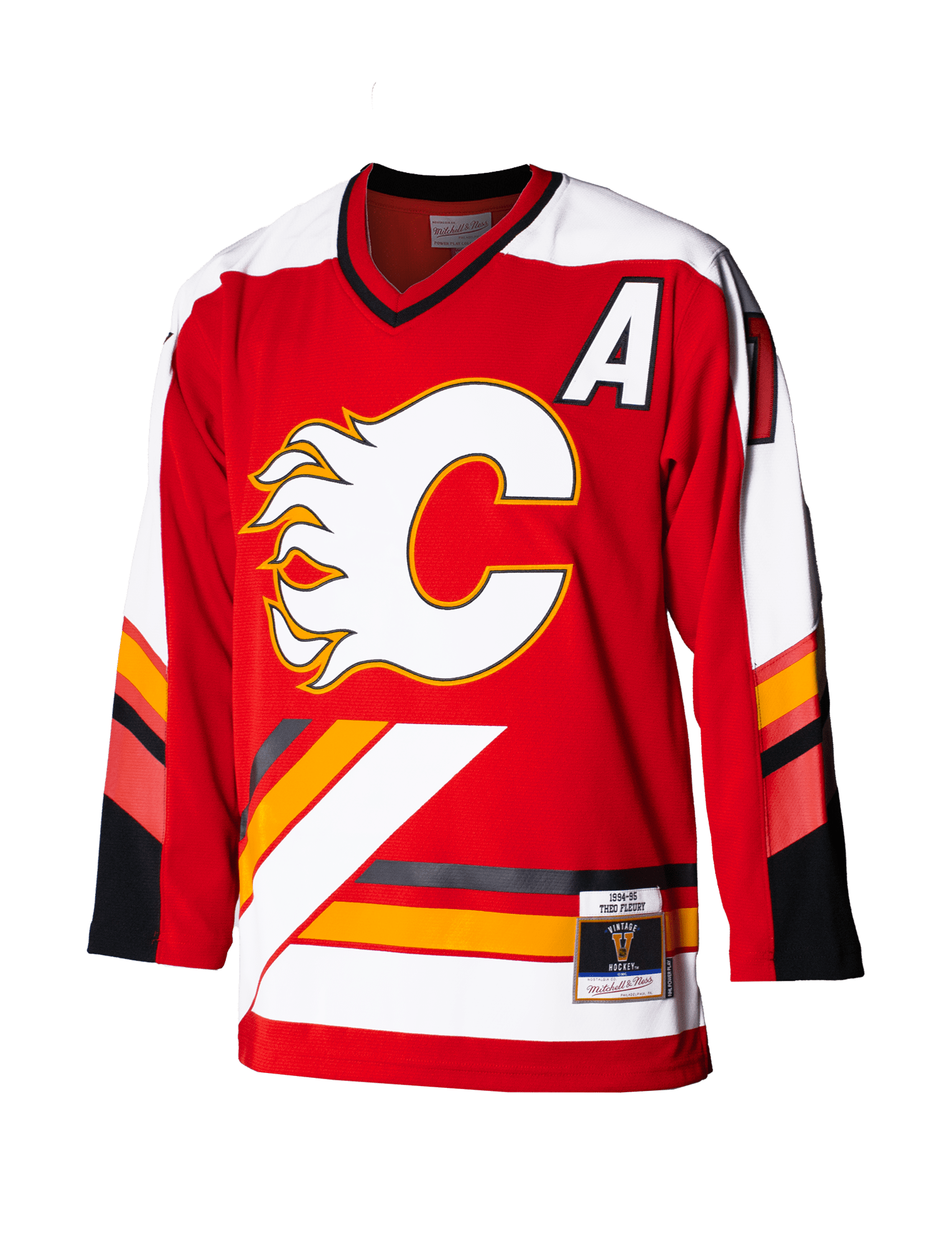 Theoren Fleury Calgary Flames Mitchell & Ness NHL 94/95 Power Play Jersey