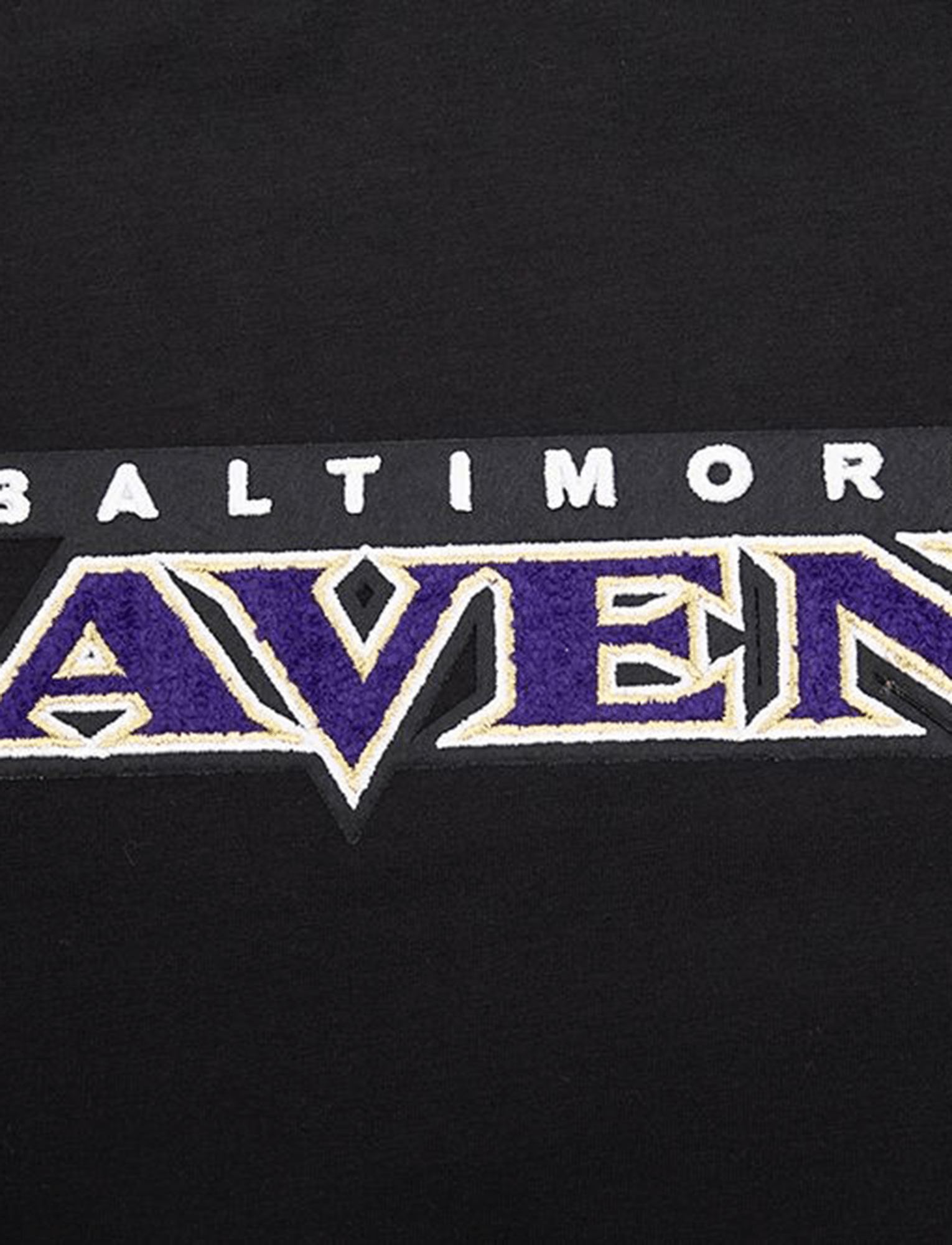 Baltimore Ravens Pro Standard NFL Classic Chenille Flex T-Shirt - Black