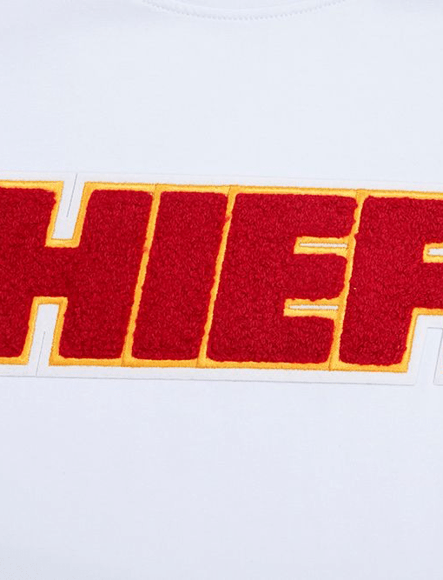 Kansas City Chiefs Pro Standard NFL Classic Chenille Flex T-Shirt - White