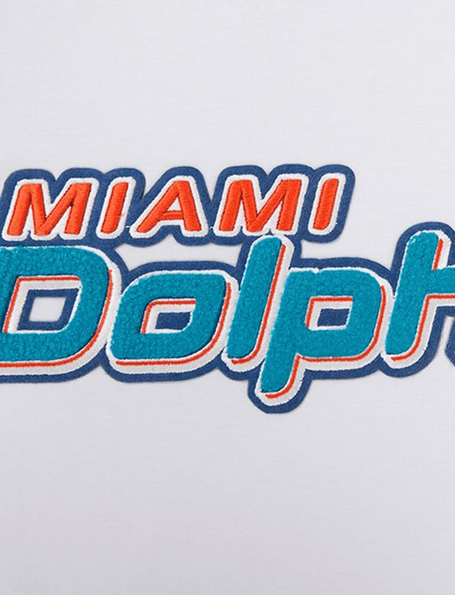Miami Dolphins Pro Standard NFL Classic Chenille Flex T-Shirt - White