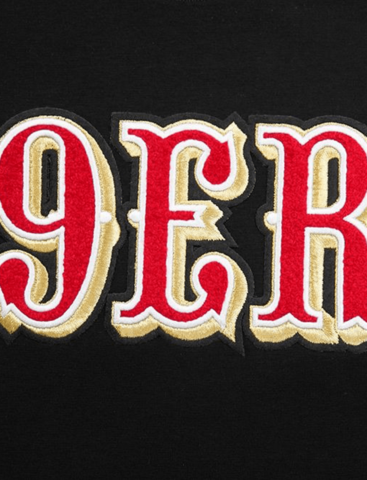 San Francisco 49ers Pro Standard NFL Classic Chenille Flex T-Shirt - Black
