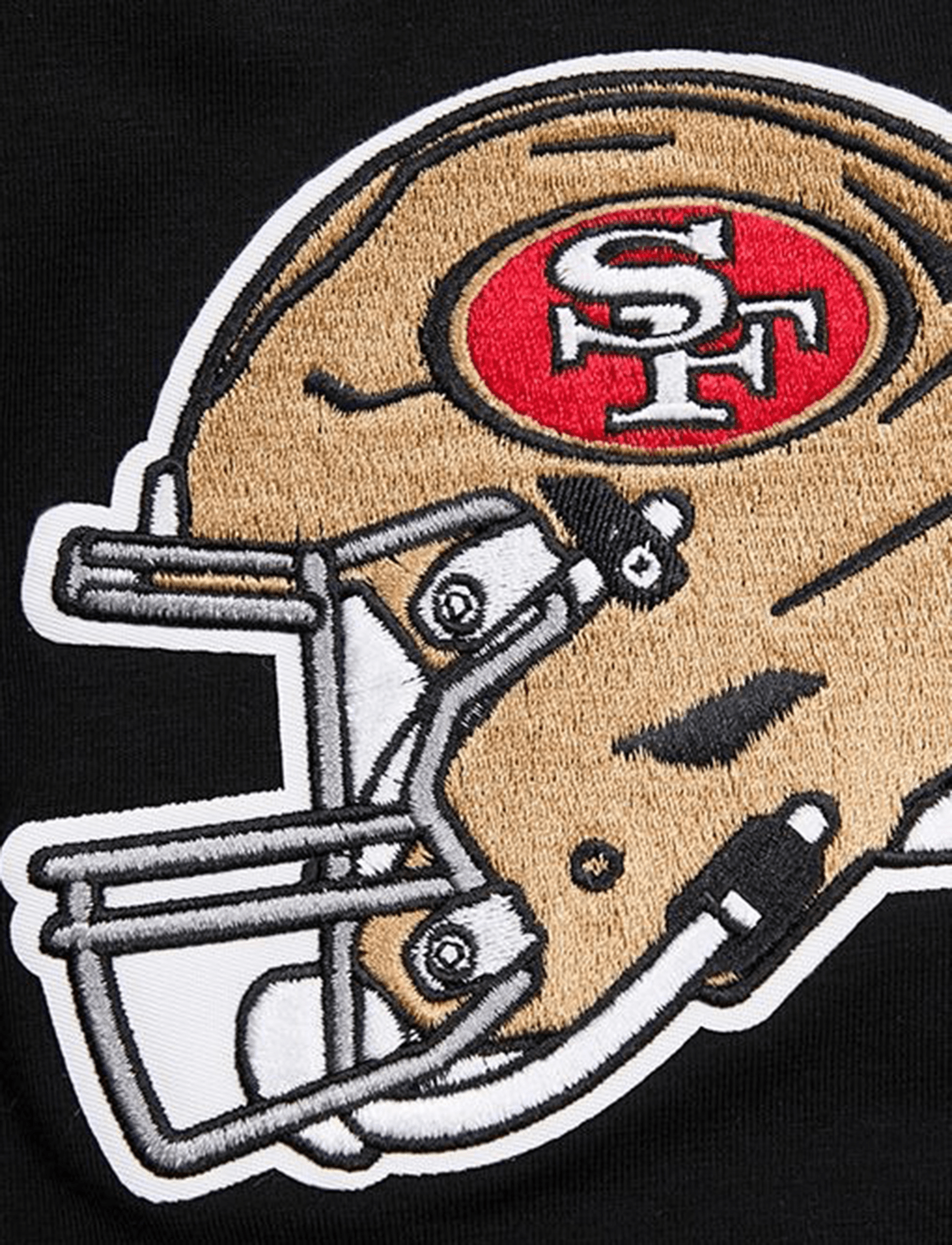 San Francisco 49ers Pro Standard NFL Classic Chenille Flex T-Shirt - Black