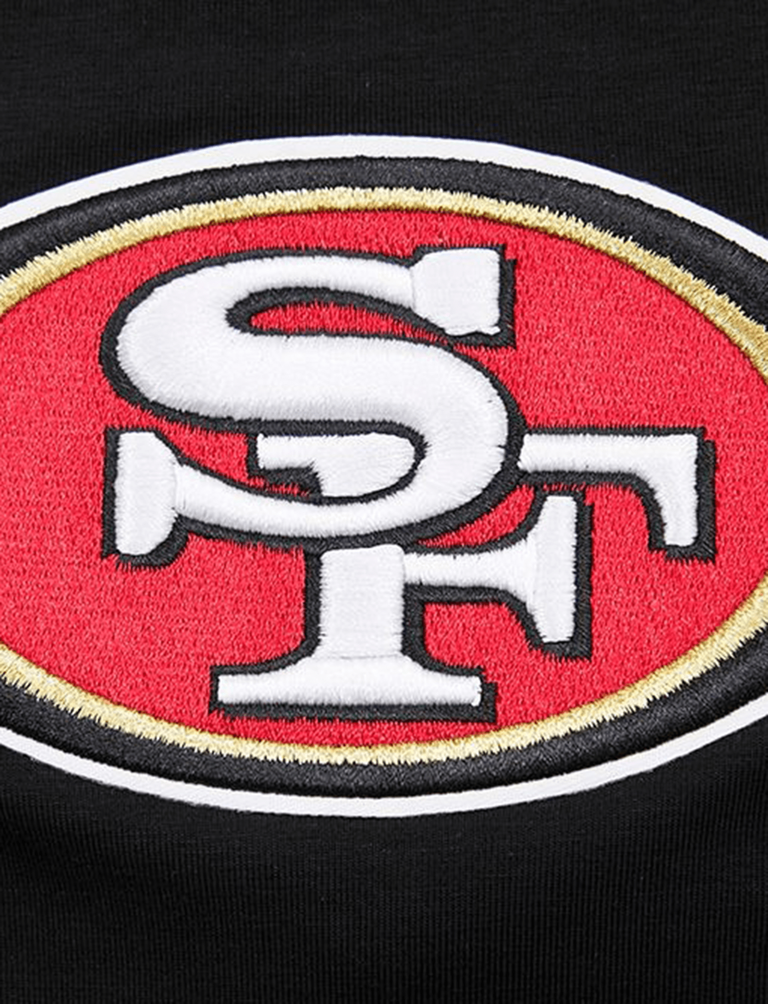 San Francisco 49ers Pro Standard NFL Classic Chenille Flex T-Shirt - Black