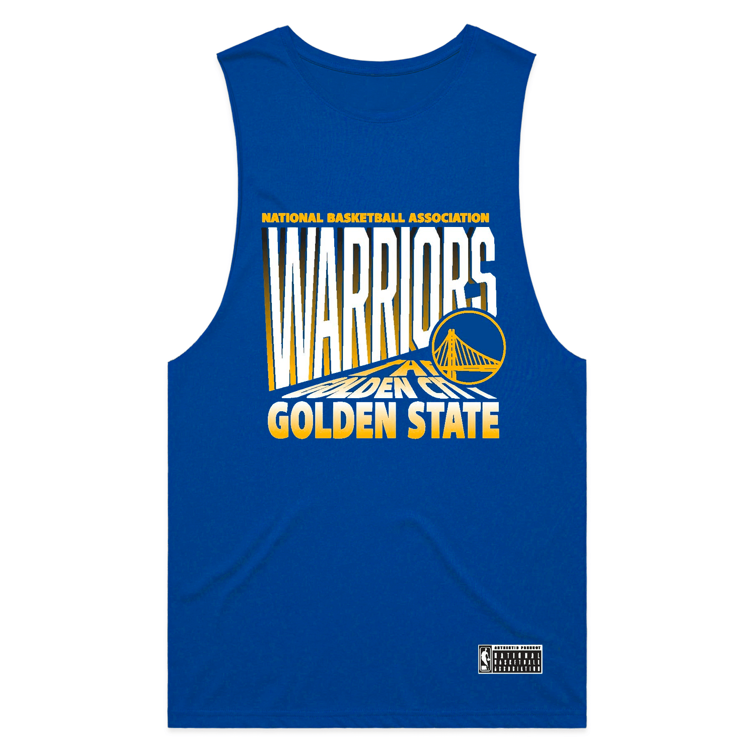Golden State Warriors NBA Essentials Grayling Muscle T-Shirt - Blue