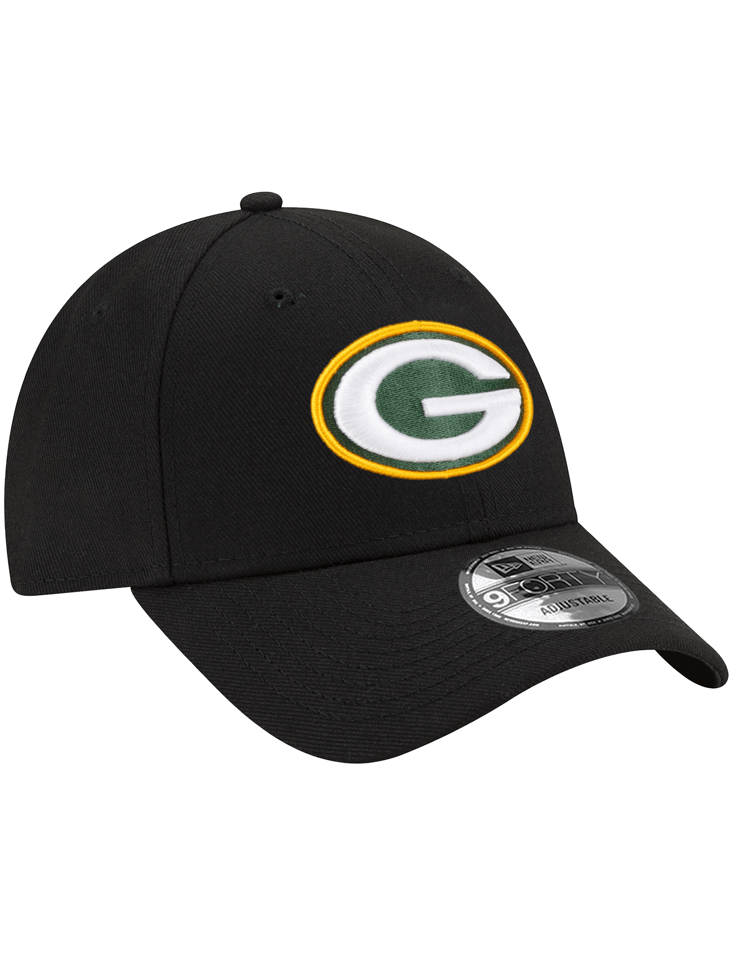 Green Bay Packers New Era NFL Team 9FORTY Snapback Hat - Black