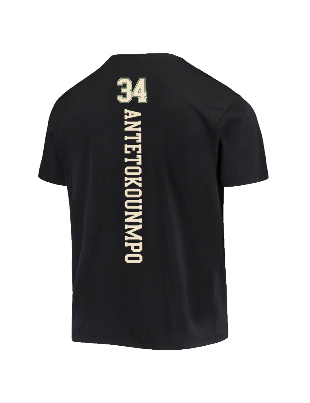 Giannis Antetokounmpo Milwaukee Bucks NBA Name & Number T-Shirt - Black