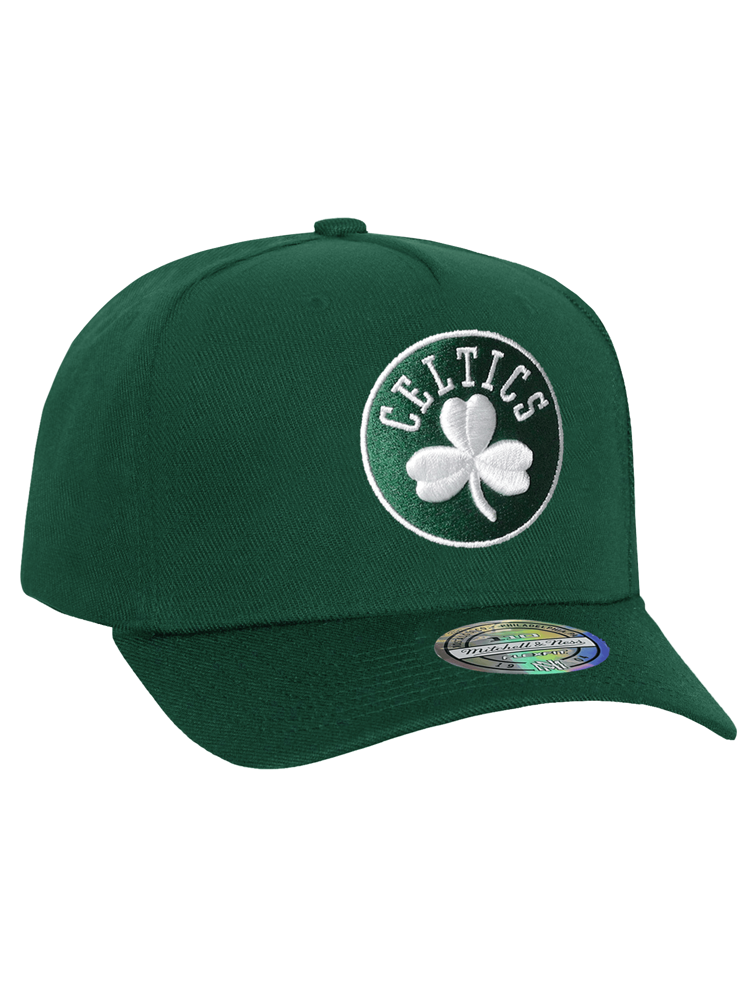 Boston Celtics Mitchell & Ness NBA Team Outline 110 Flex Snapback Hat - Green