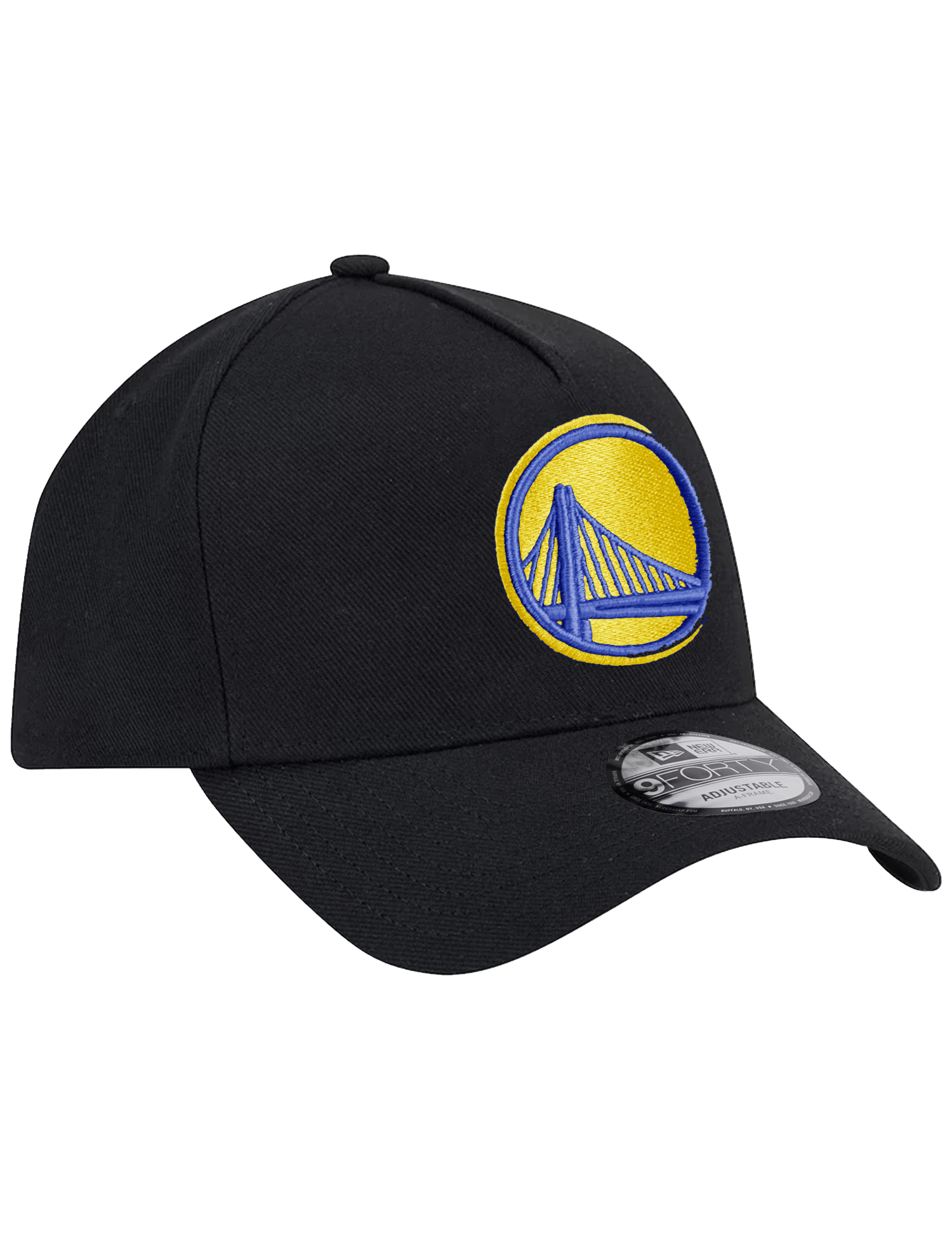 Golden State Warriors New Era NBA Team 9FORTY A-Frame Snapback Hat - Black