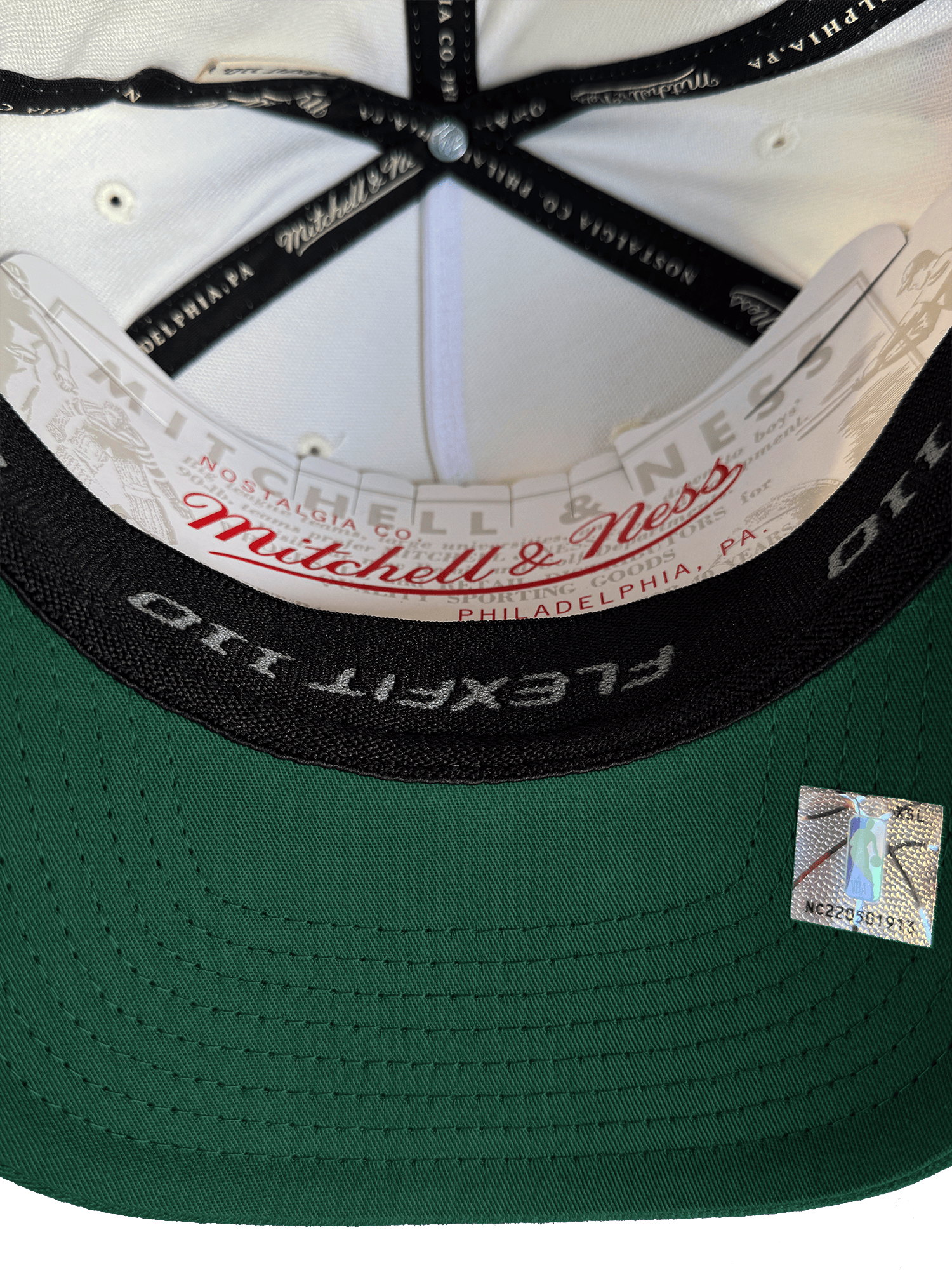 Boston Celtics Mitchell & Ness NBA Team Outline 110 Flex Snapback Hat - Green