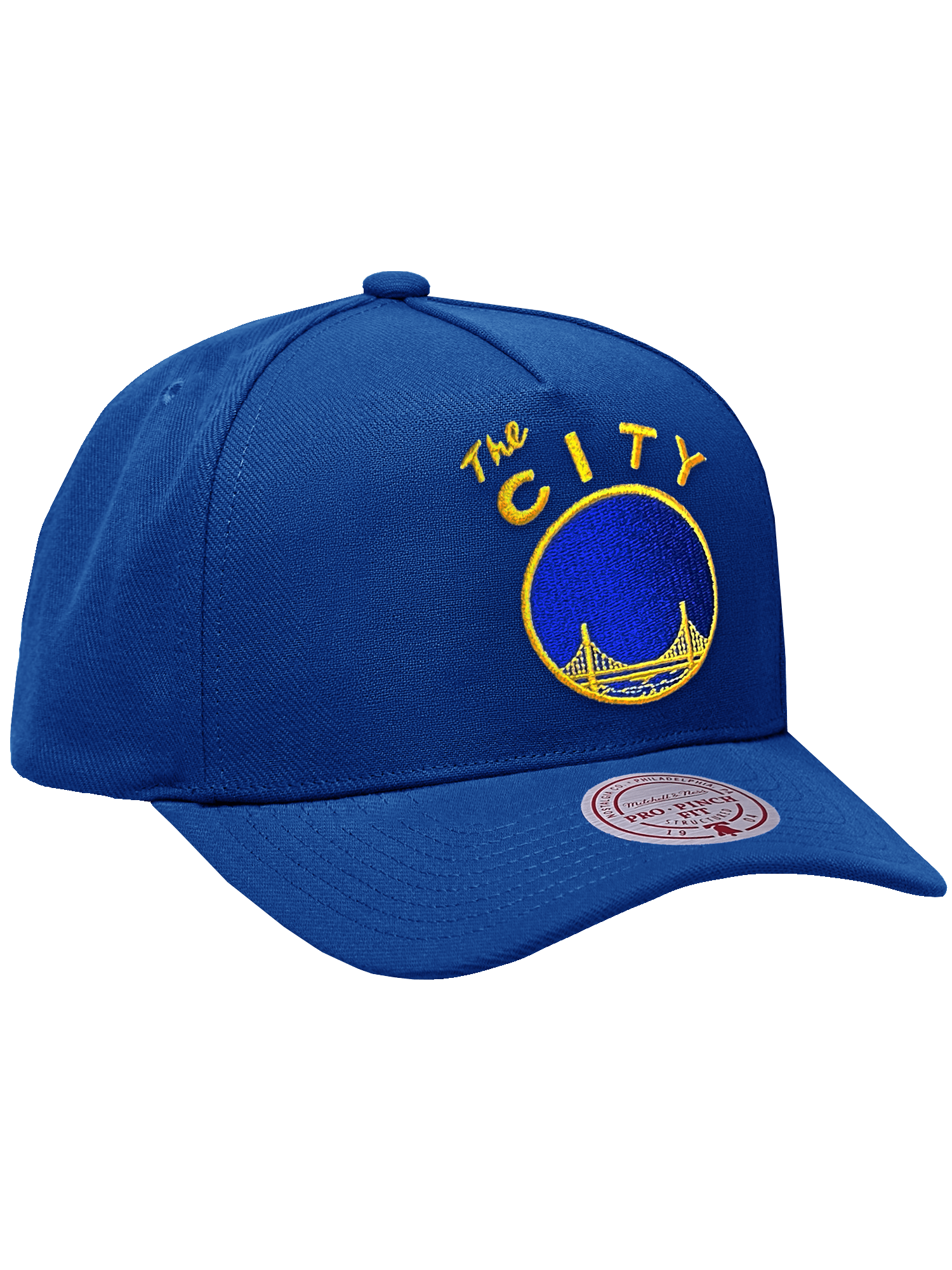 Golden State Warriors Mitchell & Ness NBA HWC Pro Pinch Snapback Hat - Blue