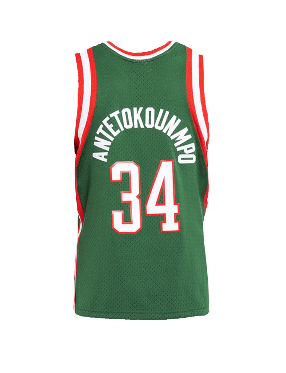 Giannis Antetokounmpo Milwaukee Bucks Mitchell & Ness NBA 13-14 Swingman Jersey - Green