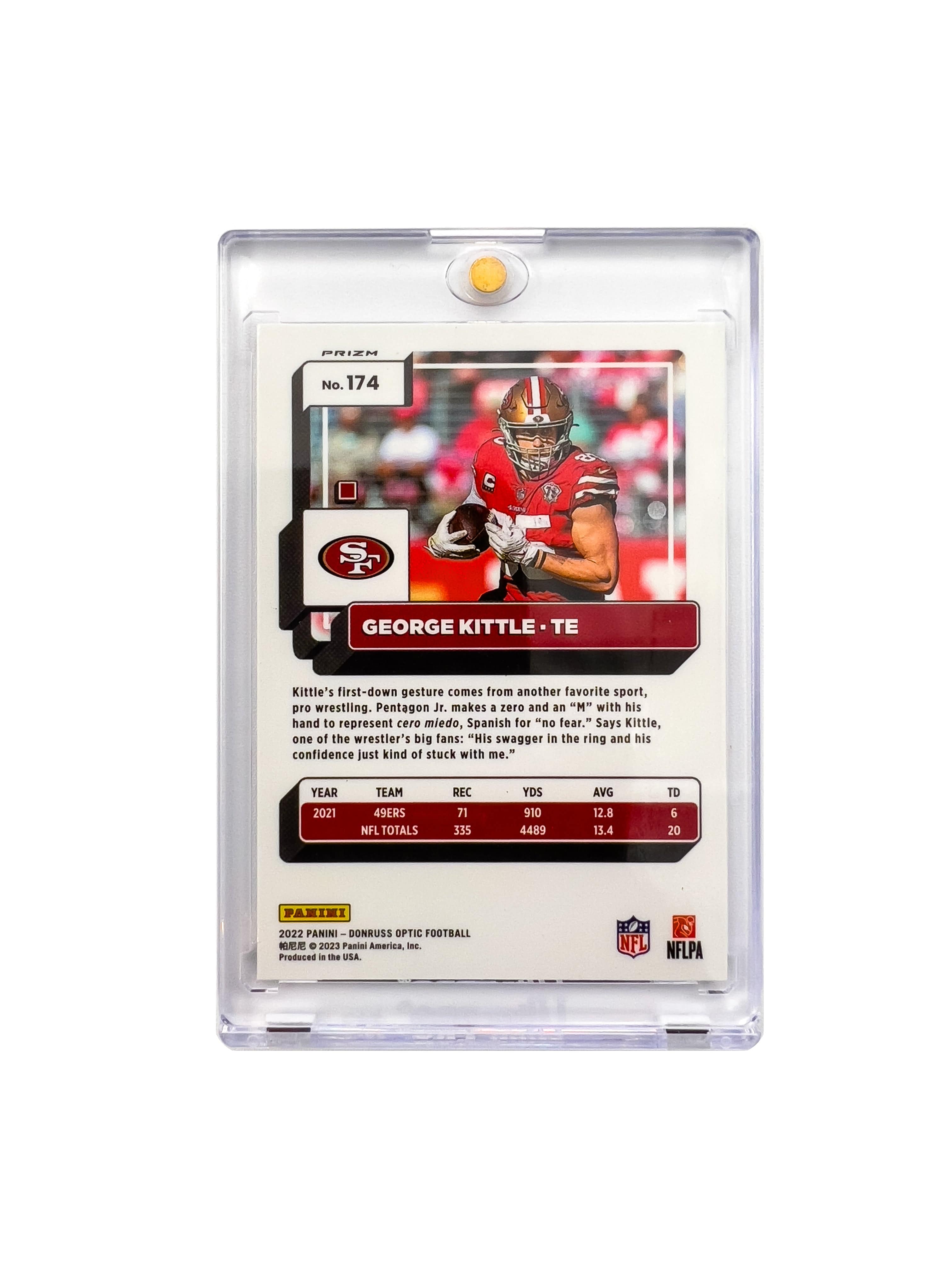 George Kittle San Francisco 49ers Panini NFL Optic 22 Holo Card