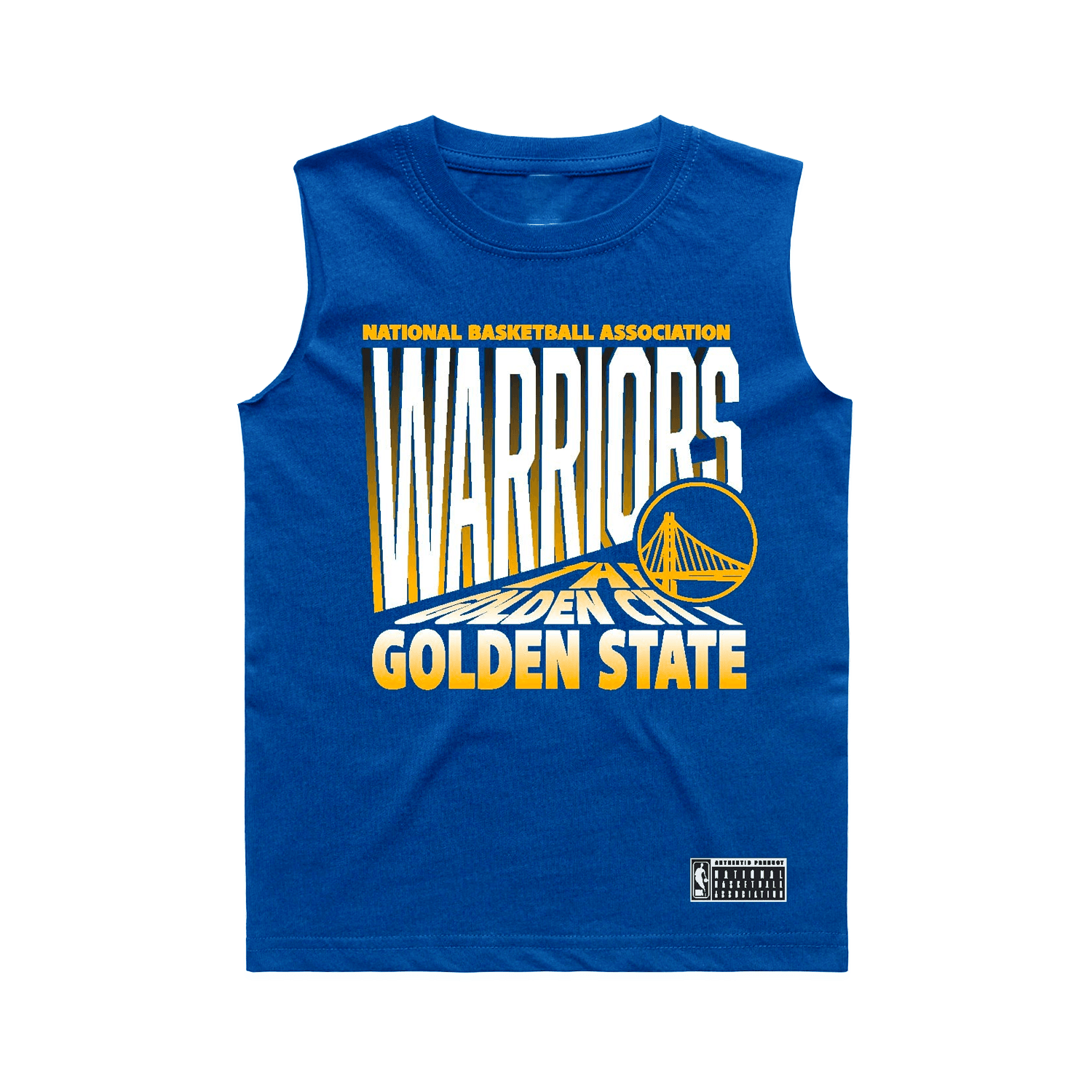 Youths Golden State Warriors NBA Essentials Grayling Muscle T-Shirt - Blue