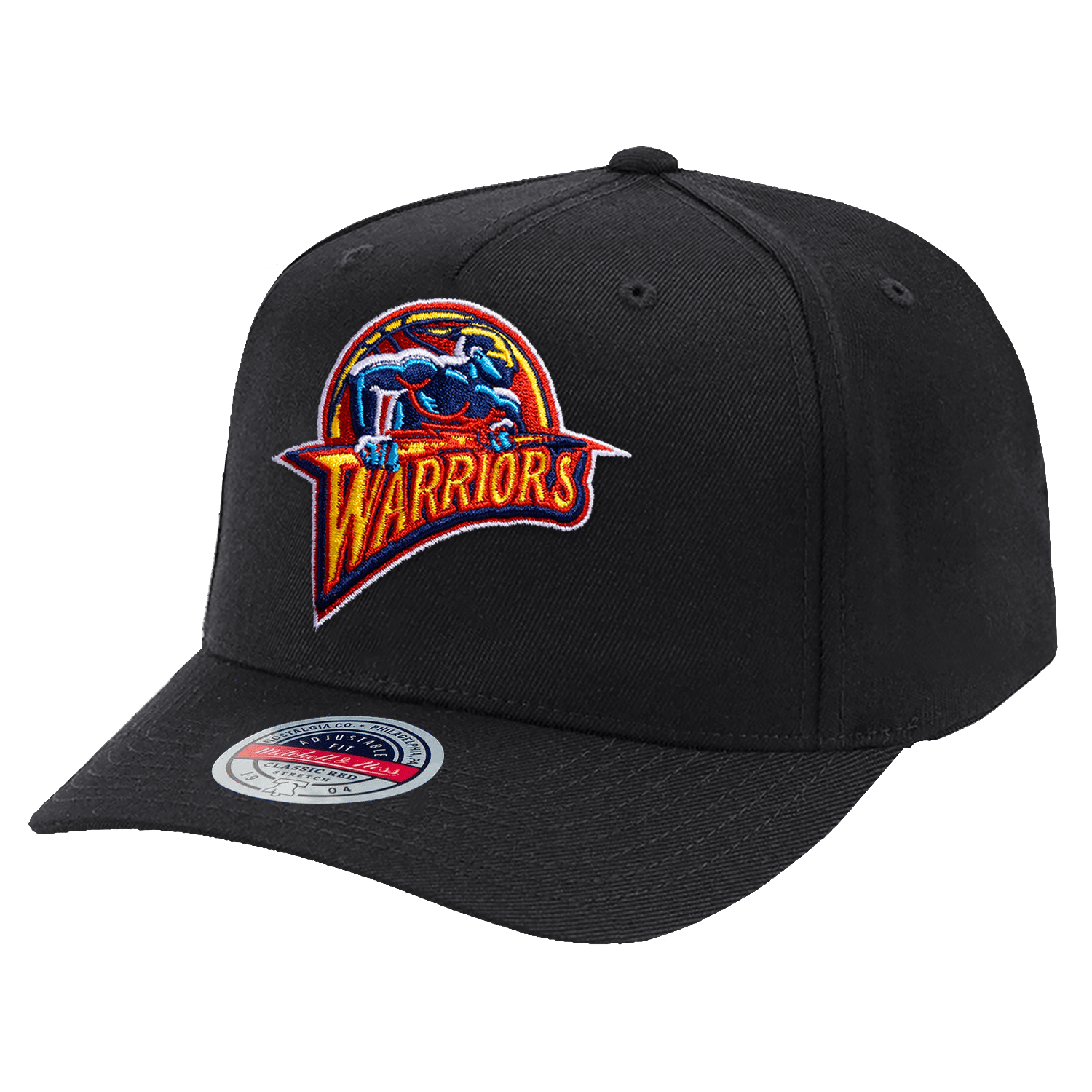 Golden State Warriors Mitchell & Ness NBA HWC Classic Red Snapback Hat - Black