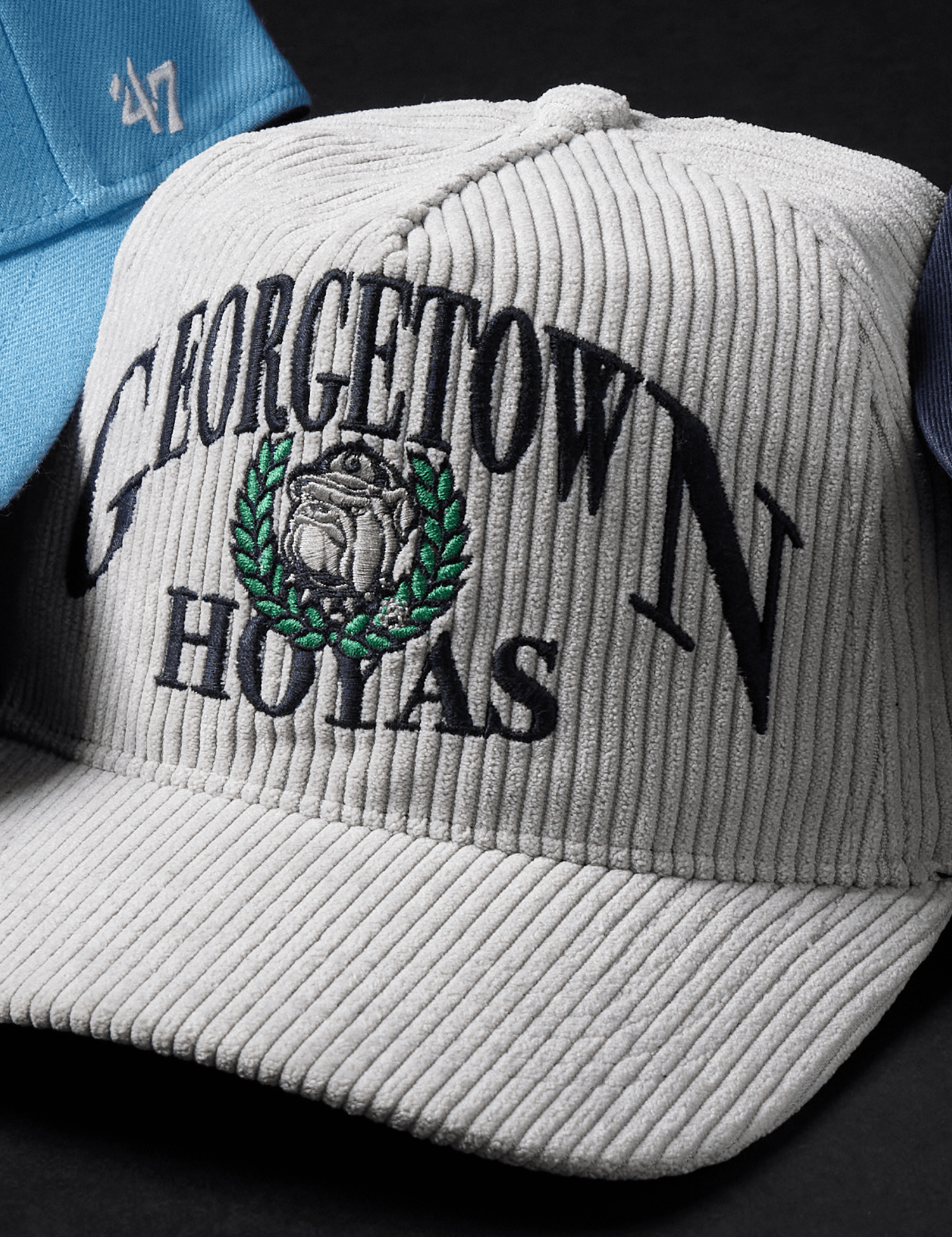 Georgetown Hoyas '47 NCAA Pitchout Pre-Curved Hitch Snapback Hat - Grey