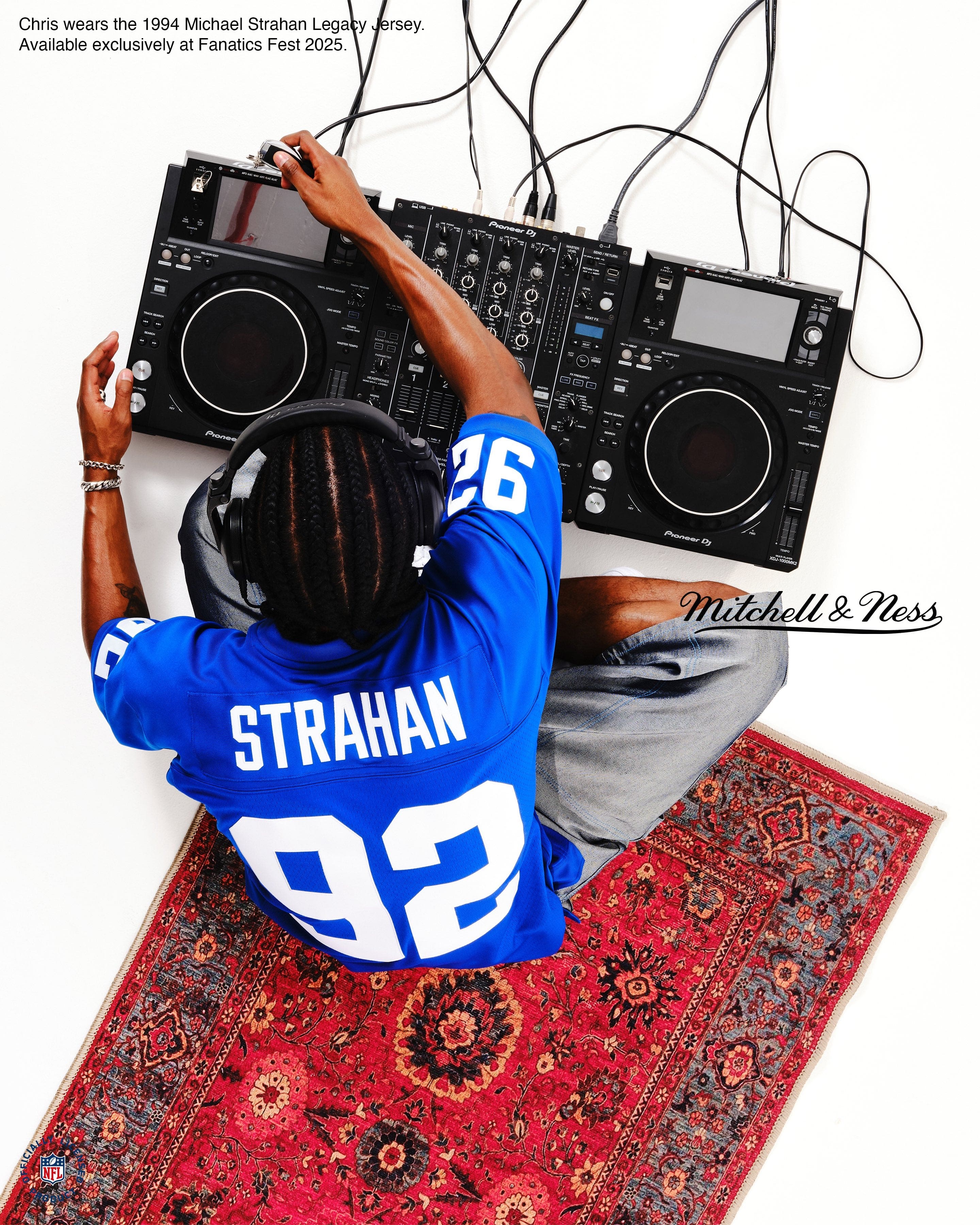 Michael Strahan New York Giants Mitchell & Ness NFL 94 Legacy Jersey - Royal