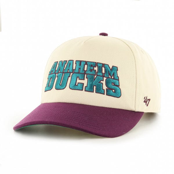 Anaheim Mighty Ducks '47 NHL Wordmark Nantasket Pre-Curved Snapback Hat - Natural