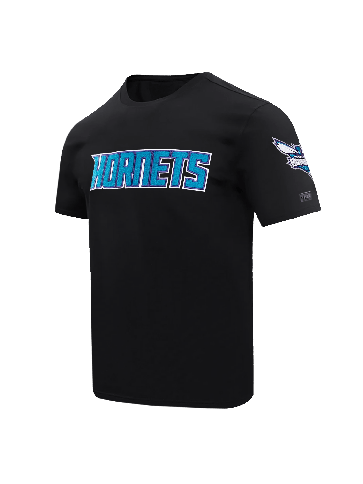 Charlotte Hornets Pro Standard NBA Team Chenille Flex T-Shirt - Black