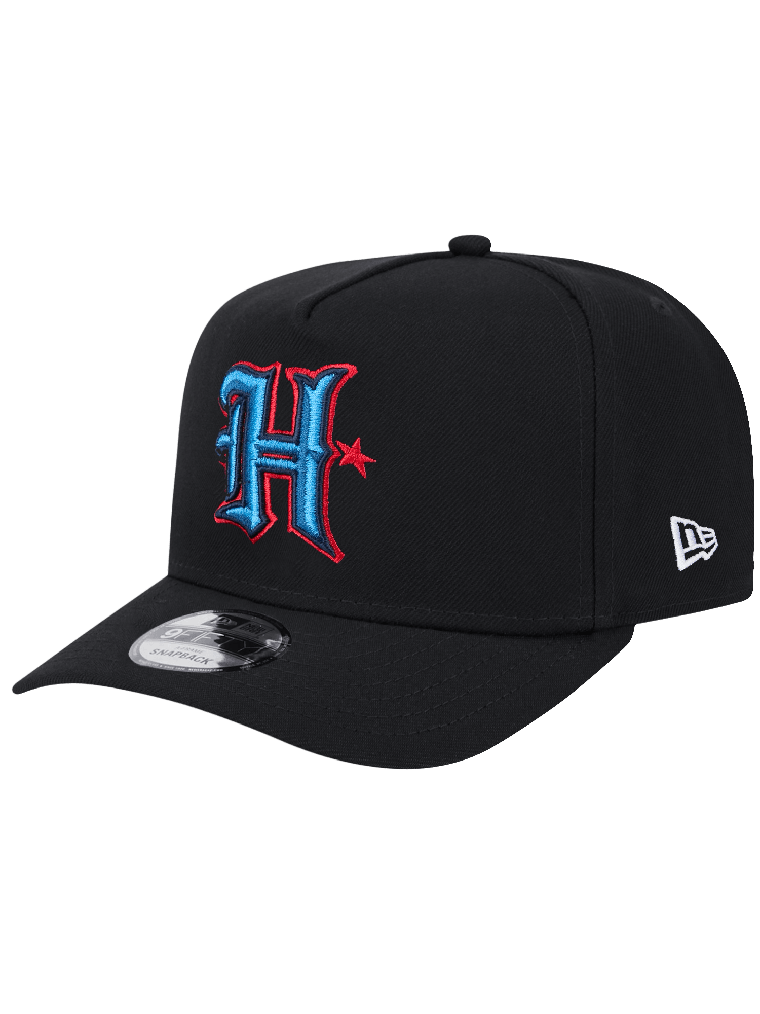 Houston Texans New Era NFL Team 9FIFTY A-Frame Pre-Curved Snapback Hat - Black