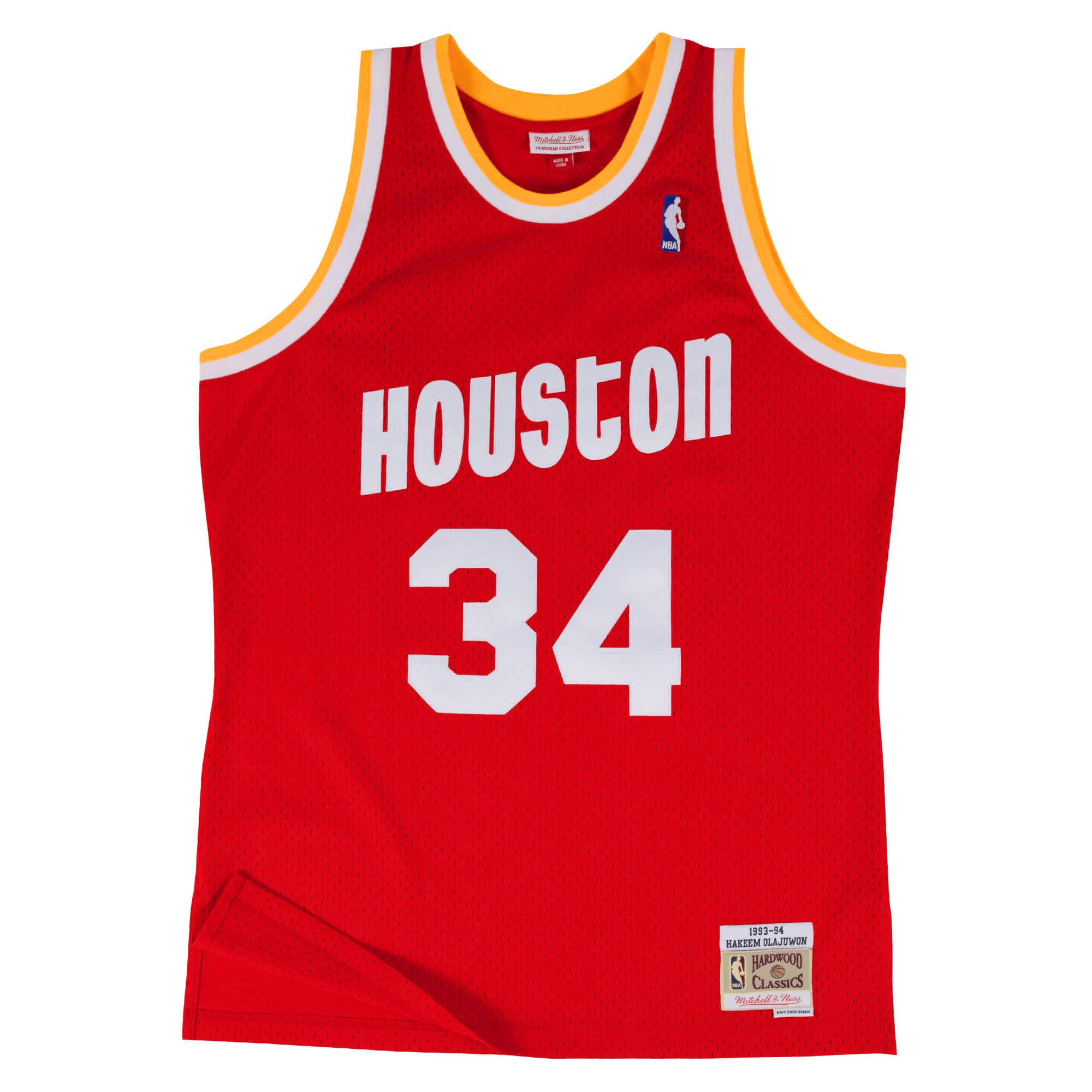 Hakeem Olajuwon Houston Rockets Mitchell & Ness NBA 93-94 Road Swingman Jersey - Red