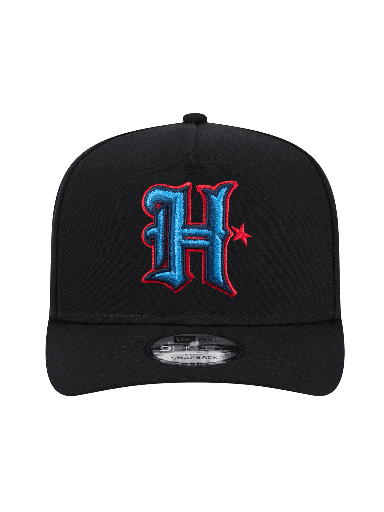 Houston Texans New Era NFL Team 9FIFTY A-Frame Pre-Curved Snapback Hat - Black