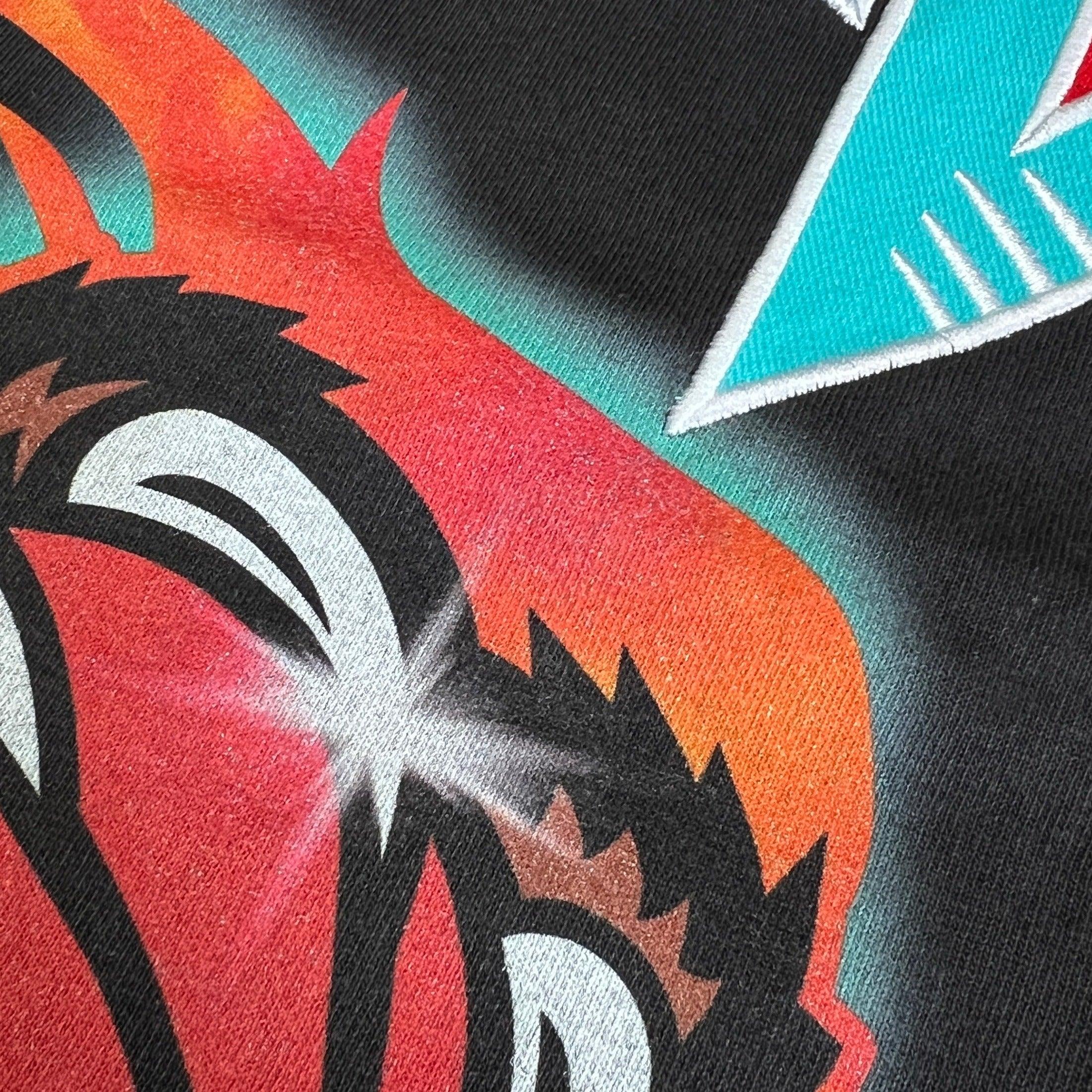 Memphis Grizzlies Mitchell & Ness NBA HWC Flaming Arch Vintage T-Shirt - Faded Black