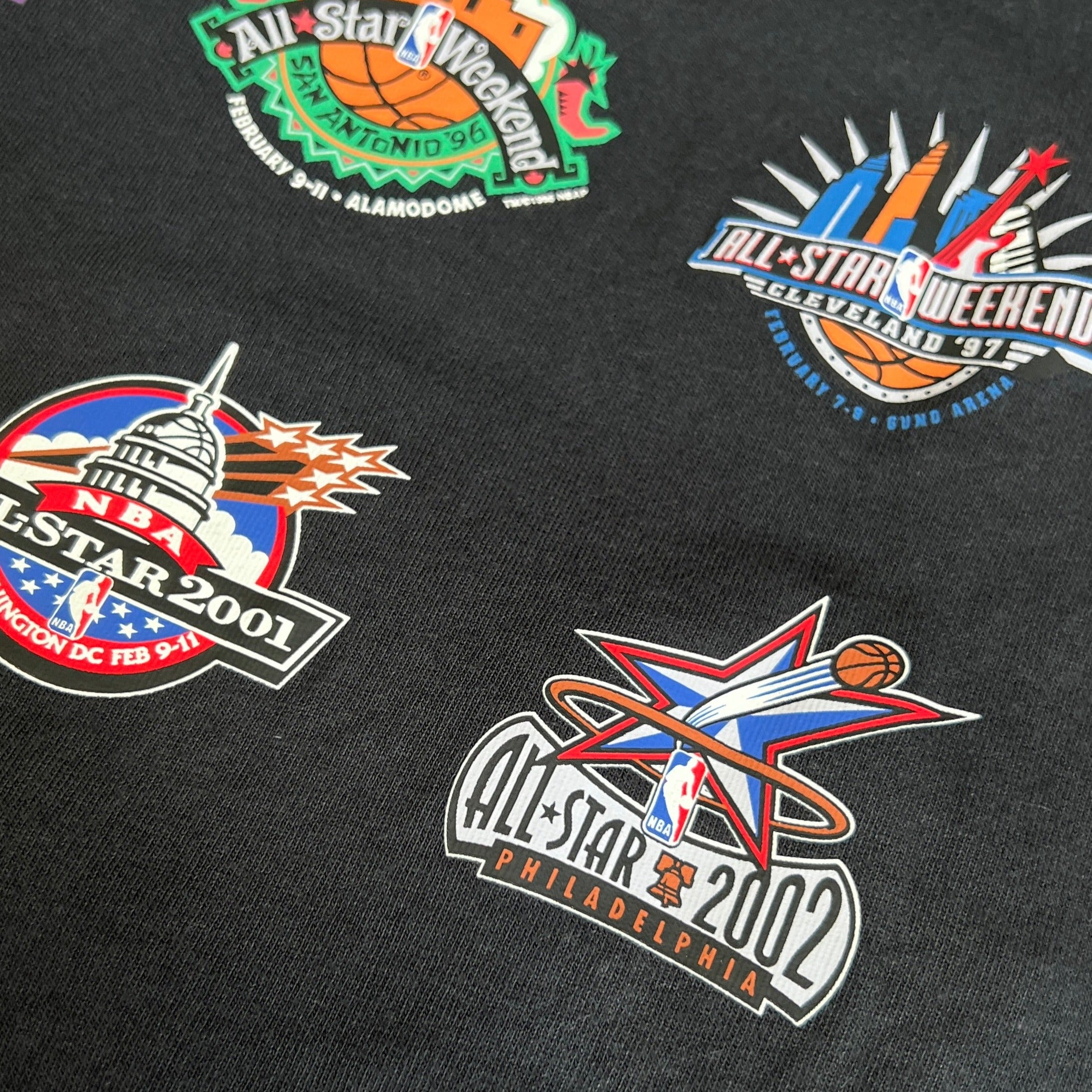 NBA All-Star History Mitchell & Ness NBA Vintage T-Shirt - Faded Black