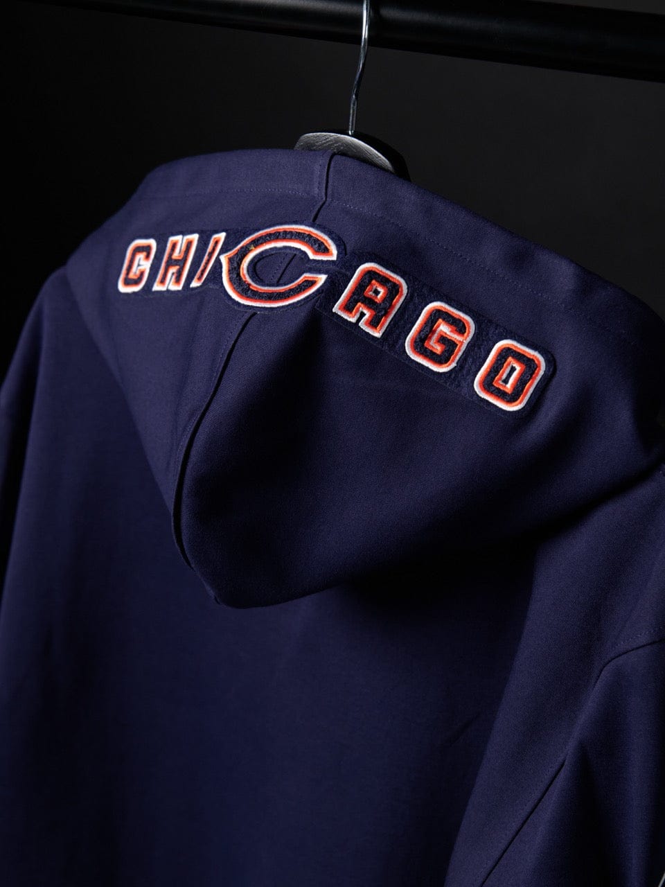 Chicago Bears Pro Standard NFL Team Chenille Hoodie Jumper - Navy