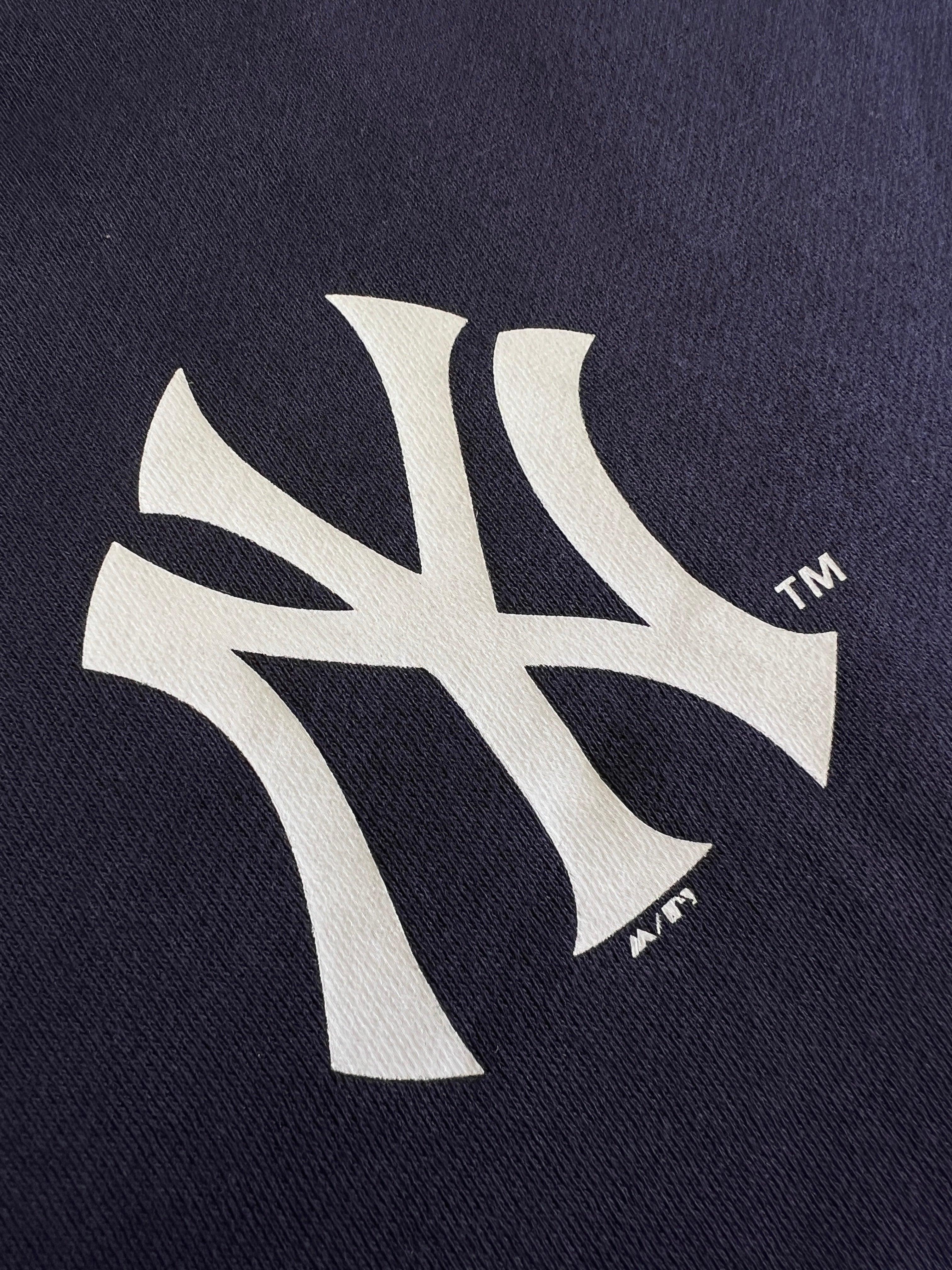 New York Yankees Majestic MLB City Crest Oversize Hoodie Jumper - Navy
