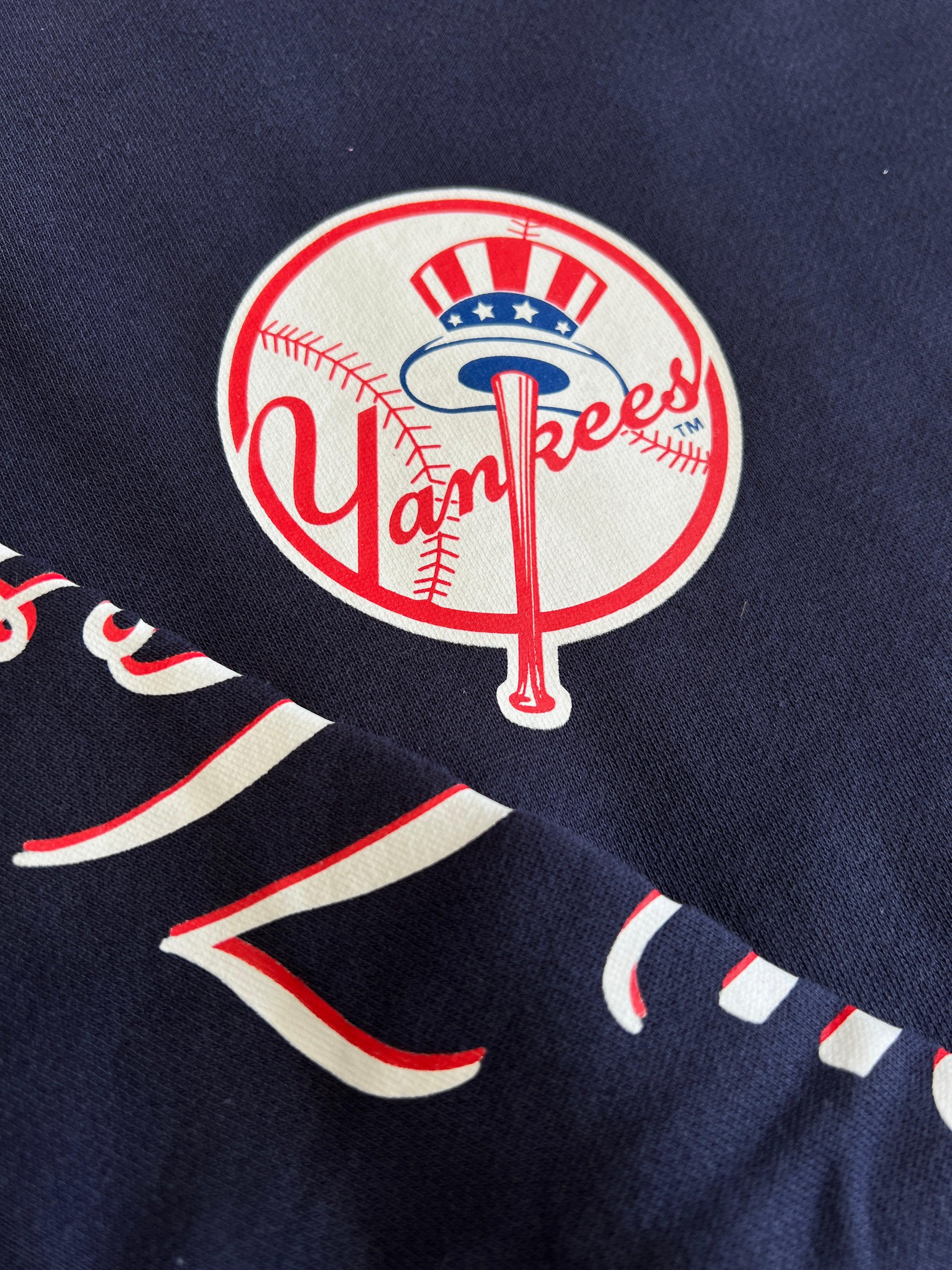 New York Yankees Majestic MLB City Crest Oversize Hoodie Jumper - Navy
