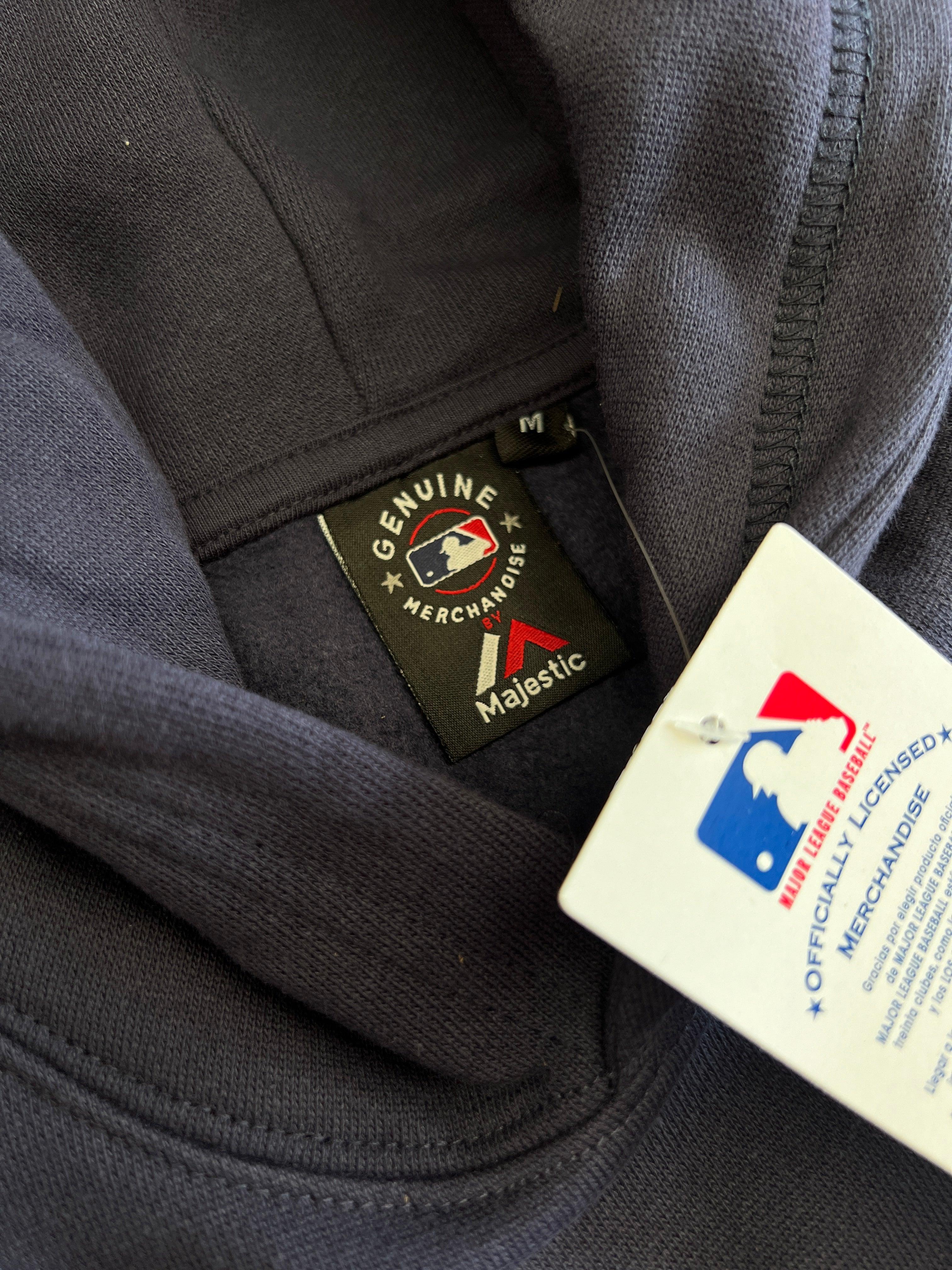 New York Yankees Majestic MLB City Crest Oversize Hoodie Jumper - Navy