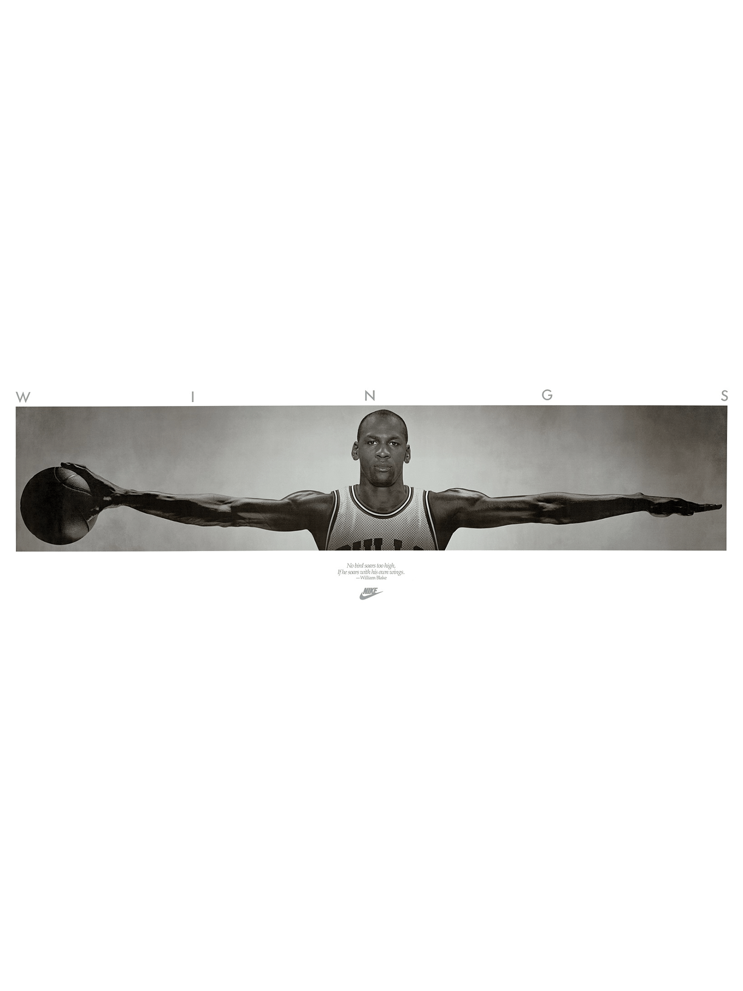 Michael Jordan Chicago Bulls NBA Wings 160 x 60cm Poster