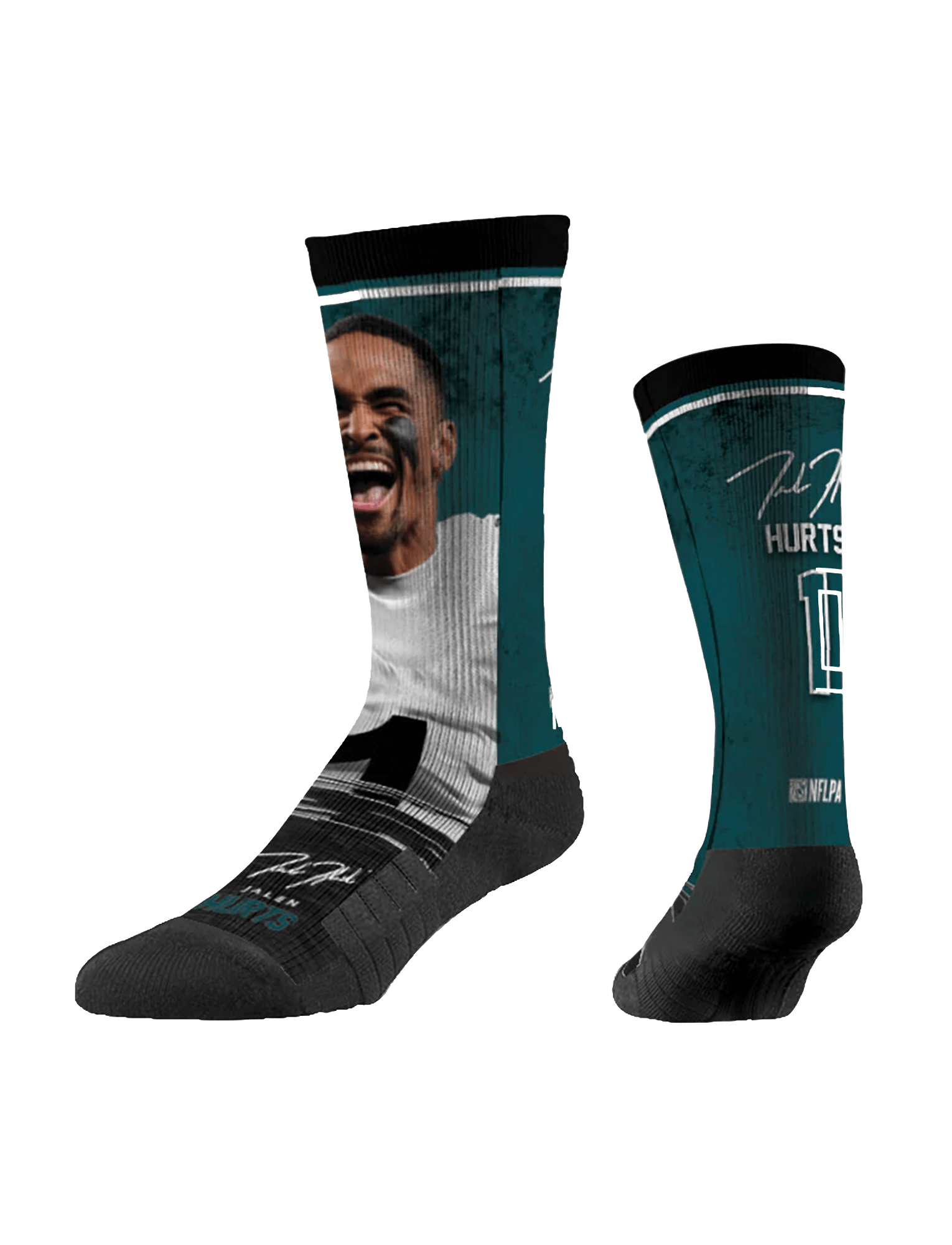Jalen Hurts Philadelphia Eagles Strideline NFL Profile Premium Sub Crew Socks
