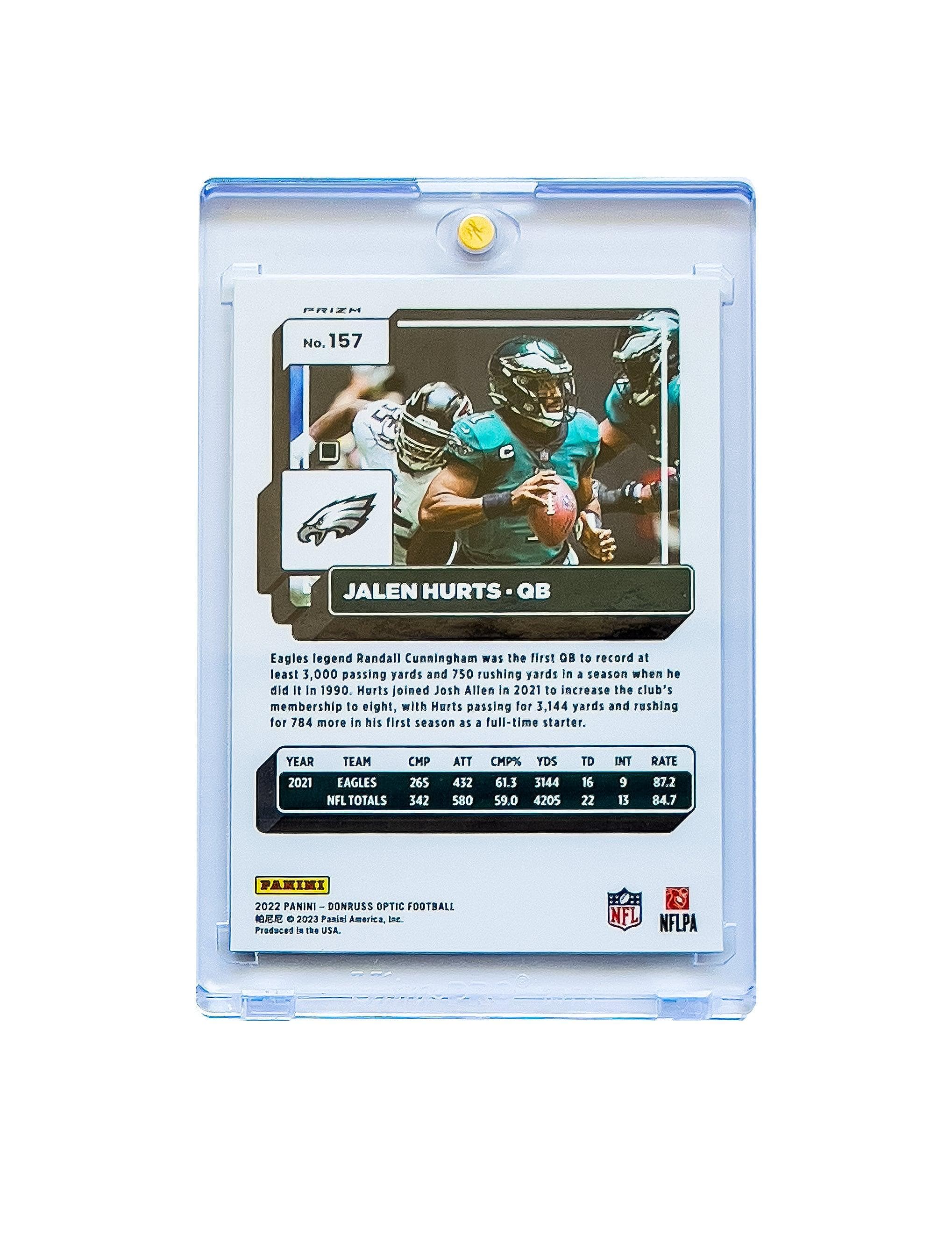 Jalen Hurts Philadelphia Eagles Panini NFL 22 Optic Holo Card