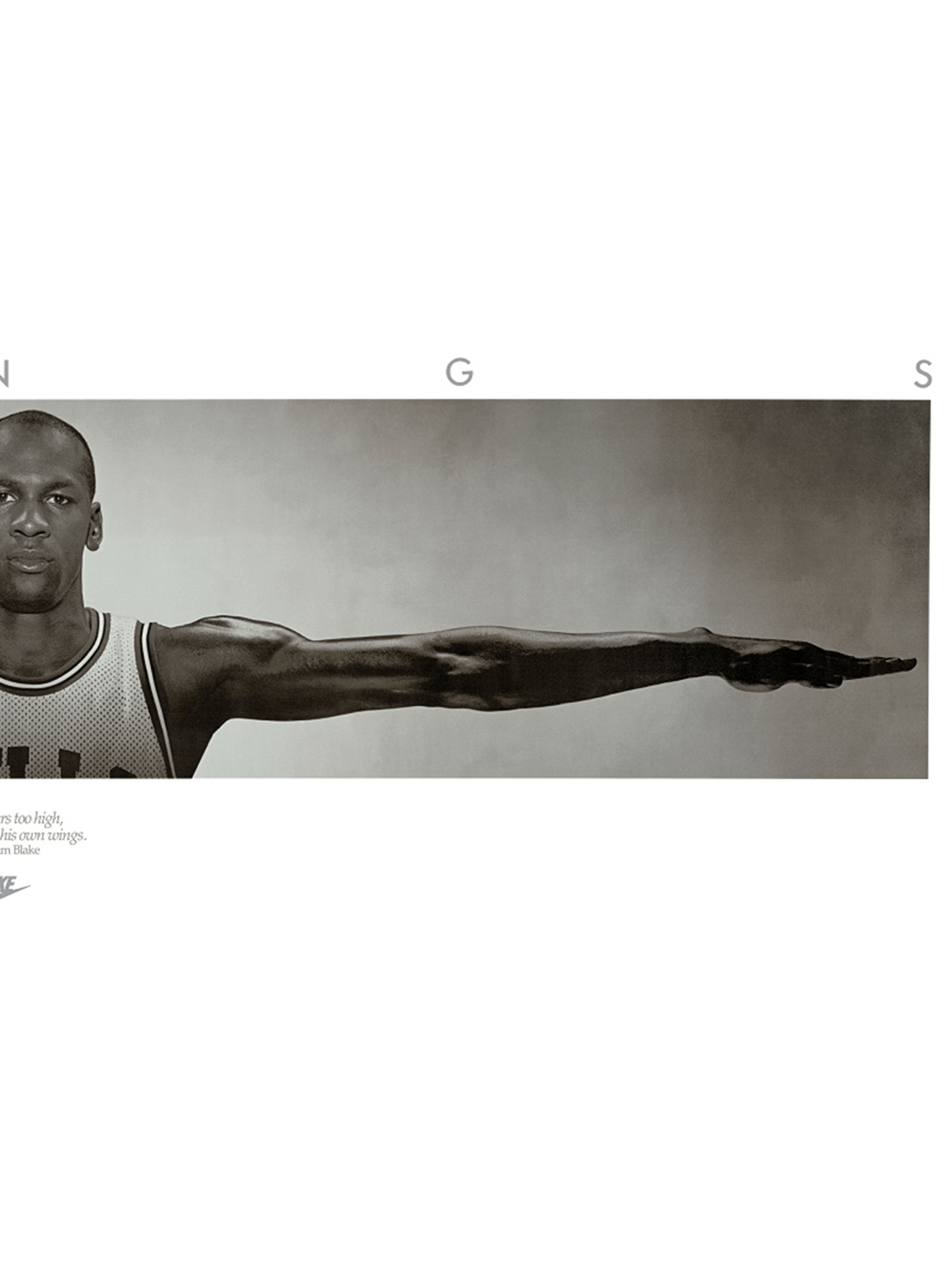 Michael Jordan Chicago Bulls NBA Wings 160 x 60cm Poster