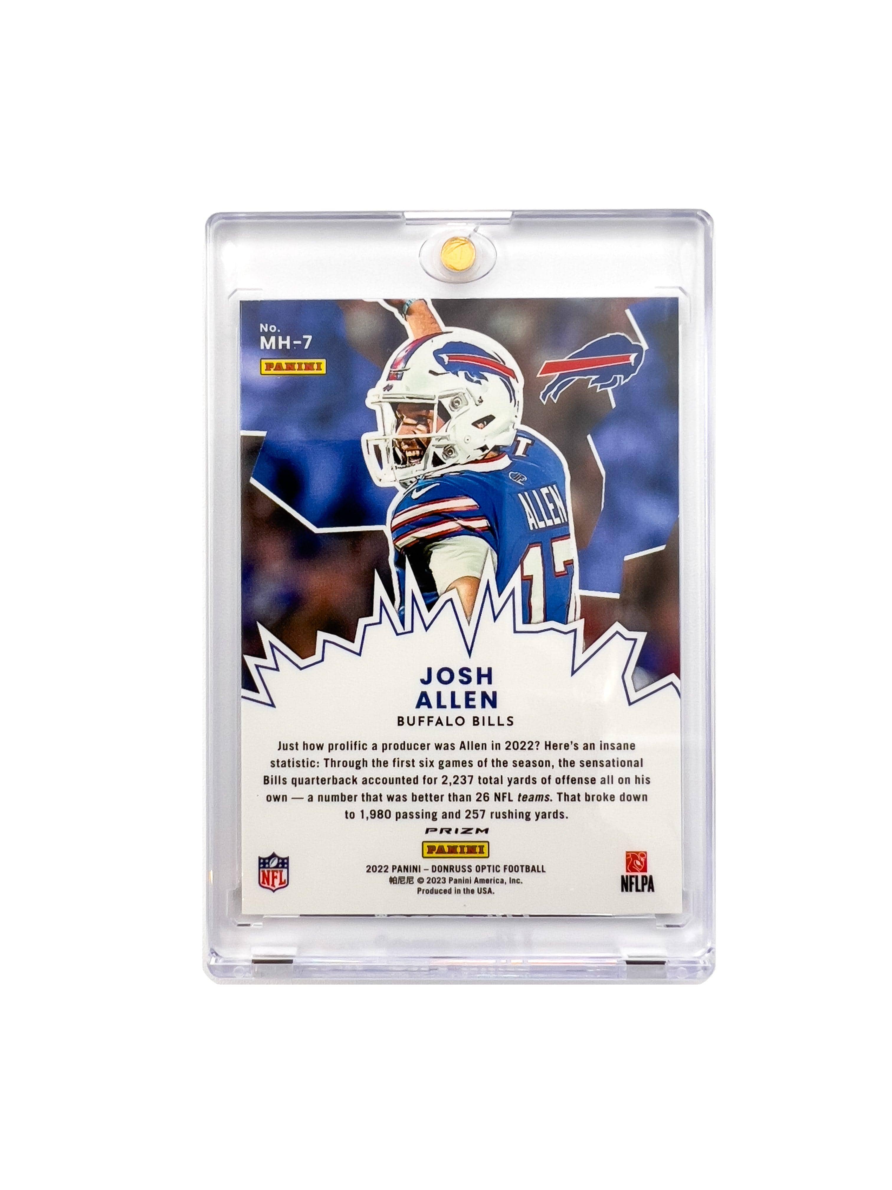 Josh Allen Buffalo Bills Panini NFL Optic 22 My House Holo Card