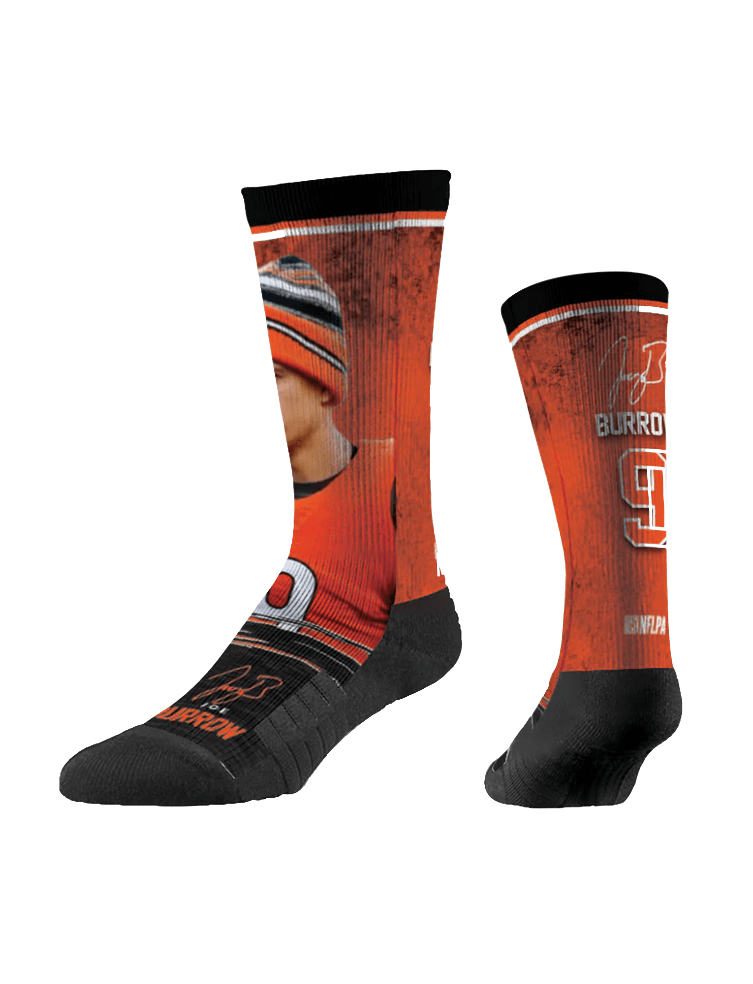 Joe Burrow Cincinnati Bengals Strideline NFL Profile Premium Sub Crew Socks