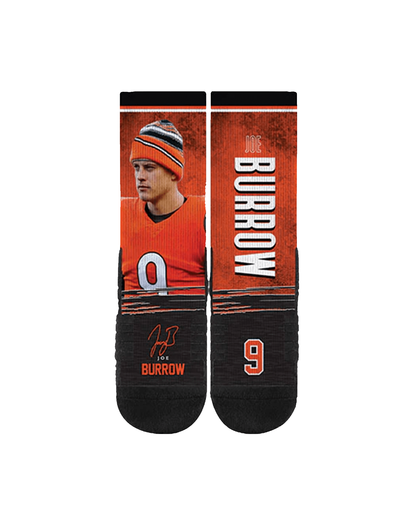 Joe Burrow Cincinnati Bengals Strideline NFL Profile Premium Sub Crew Socks