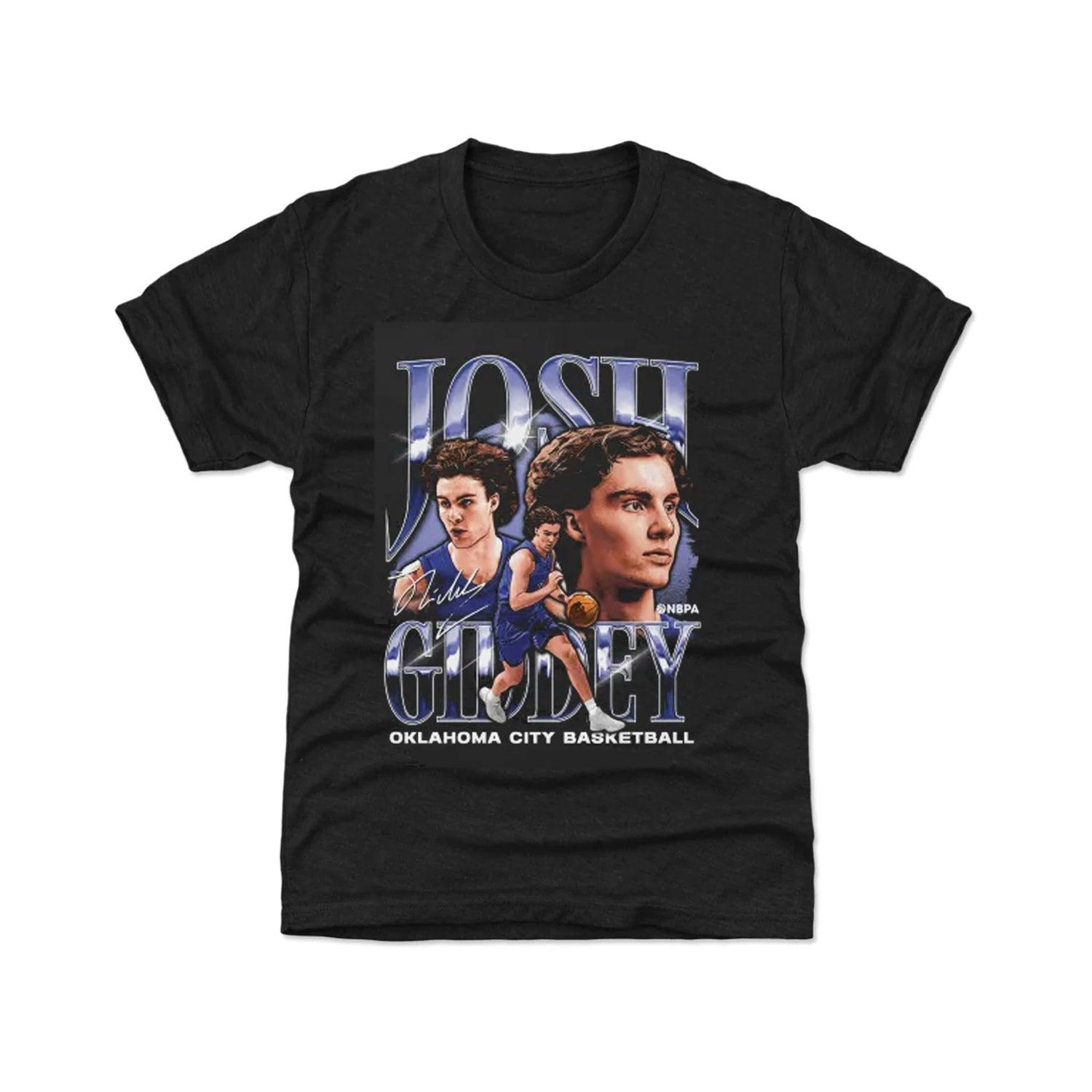 Youths Josh Giddey OKC Thunder 500 Level NBA Montage T-Shirt - Tri Black