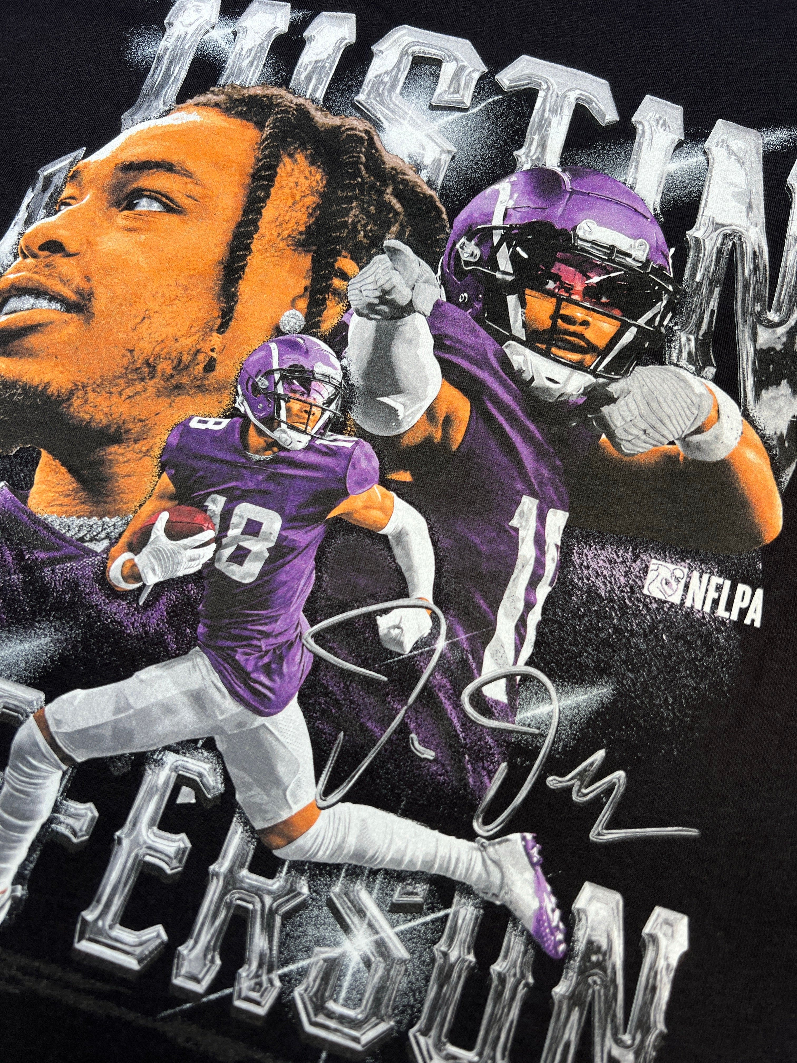 Justin Jefferson Minnesota Vikings 500 Level NFL Homage T-Shirt - Black