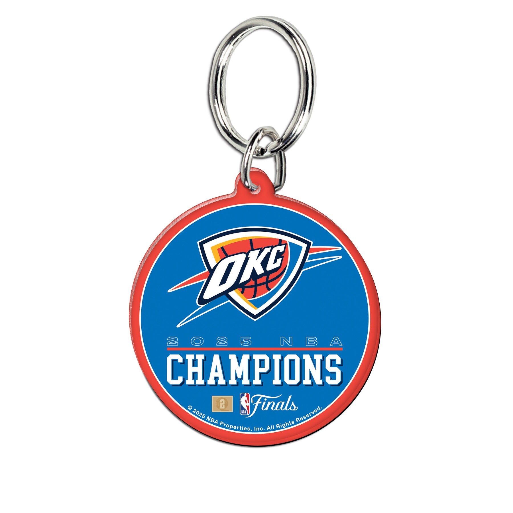 Oklahoma City Thunder Wincraft NBA 2025 Champs Acrylic Keyring