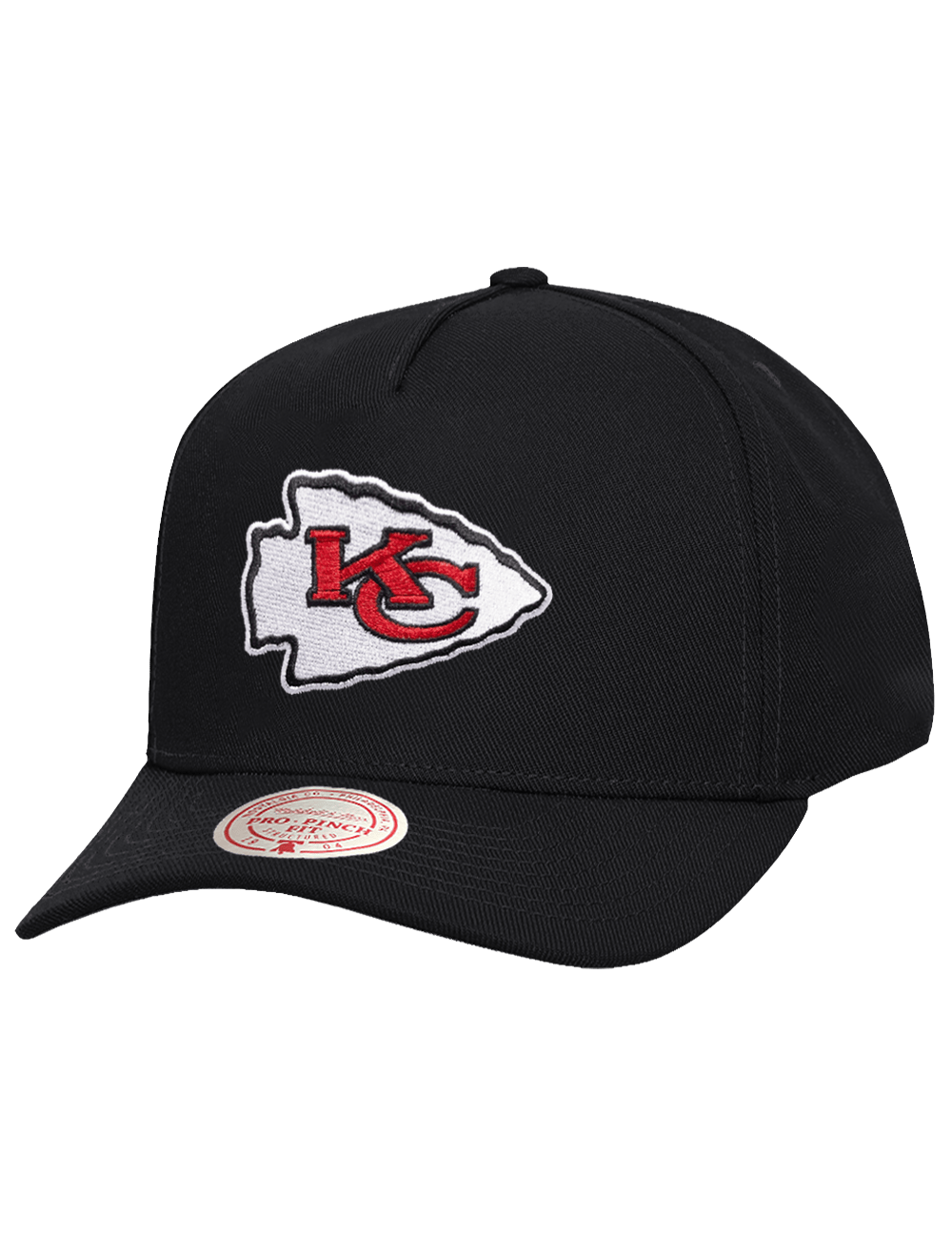 Kansas City Chiefs Mitchell & Ness NFL Team Pro Pinch Snapback Hat - Black