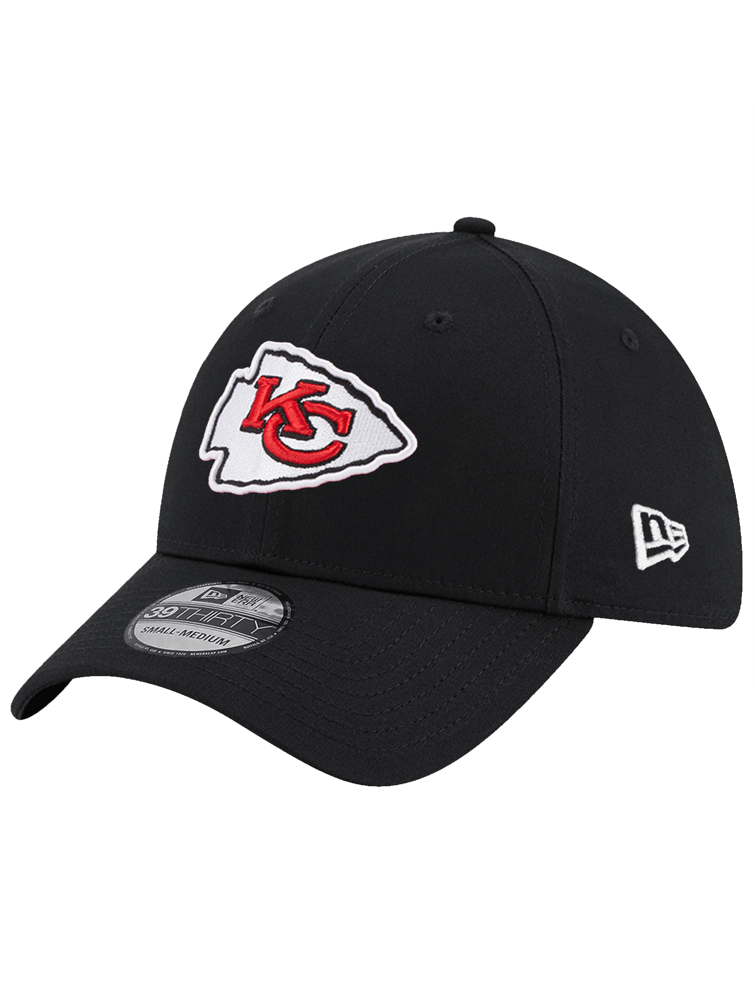 Kansas City Chiefs New Era NFL Team 39THIRTY Stretch-Fit Hat - Black