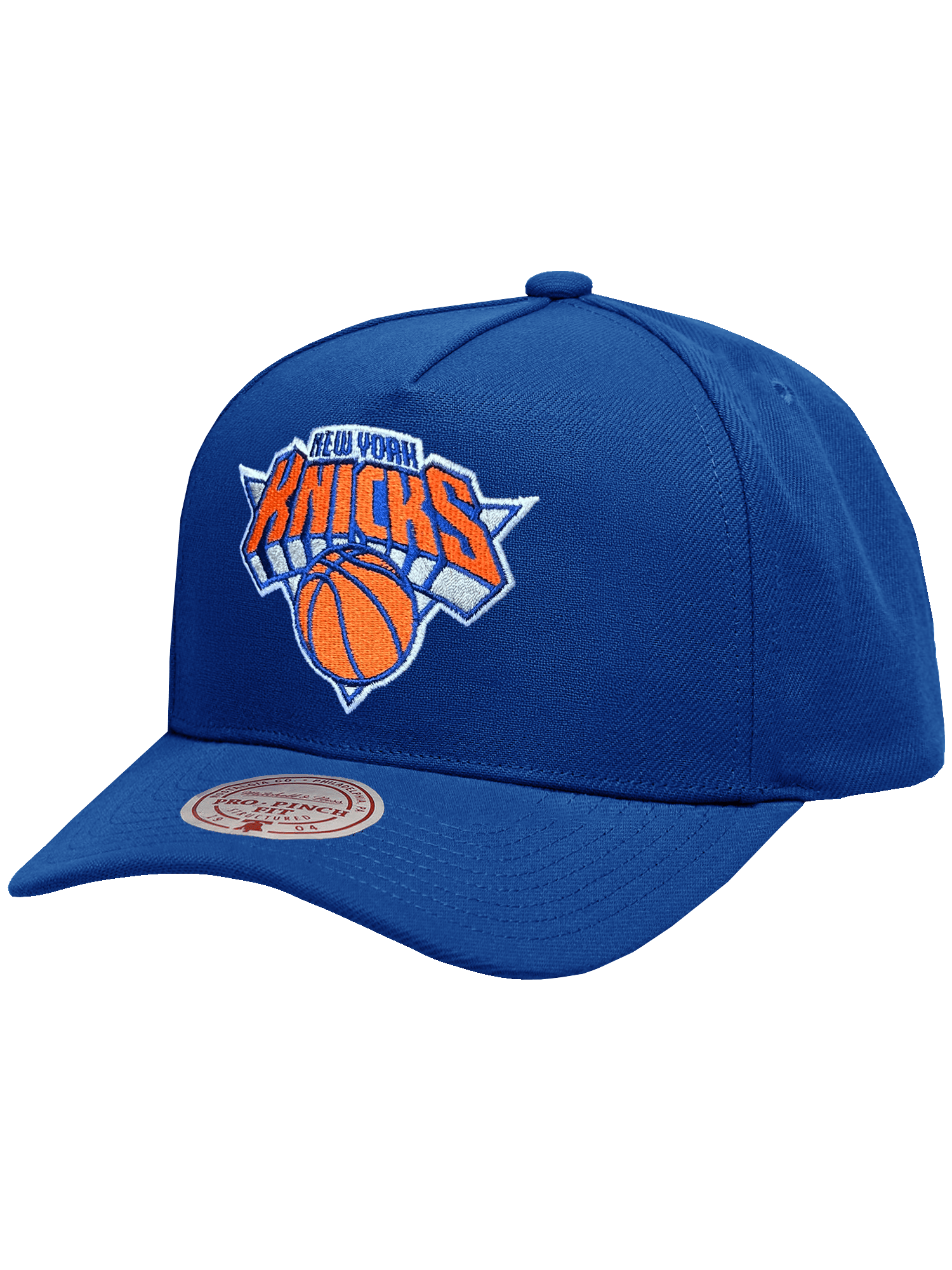 New York Knicks Mitchell & Ness NBA HWC Pro Pinch Snapback Hat - Blue