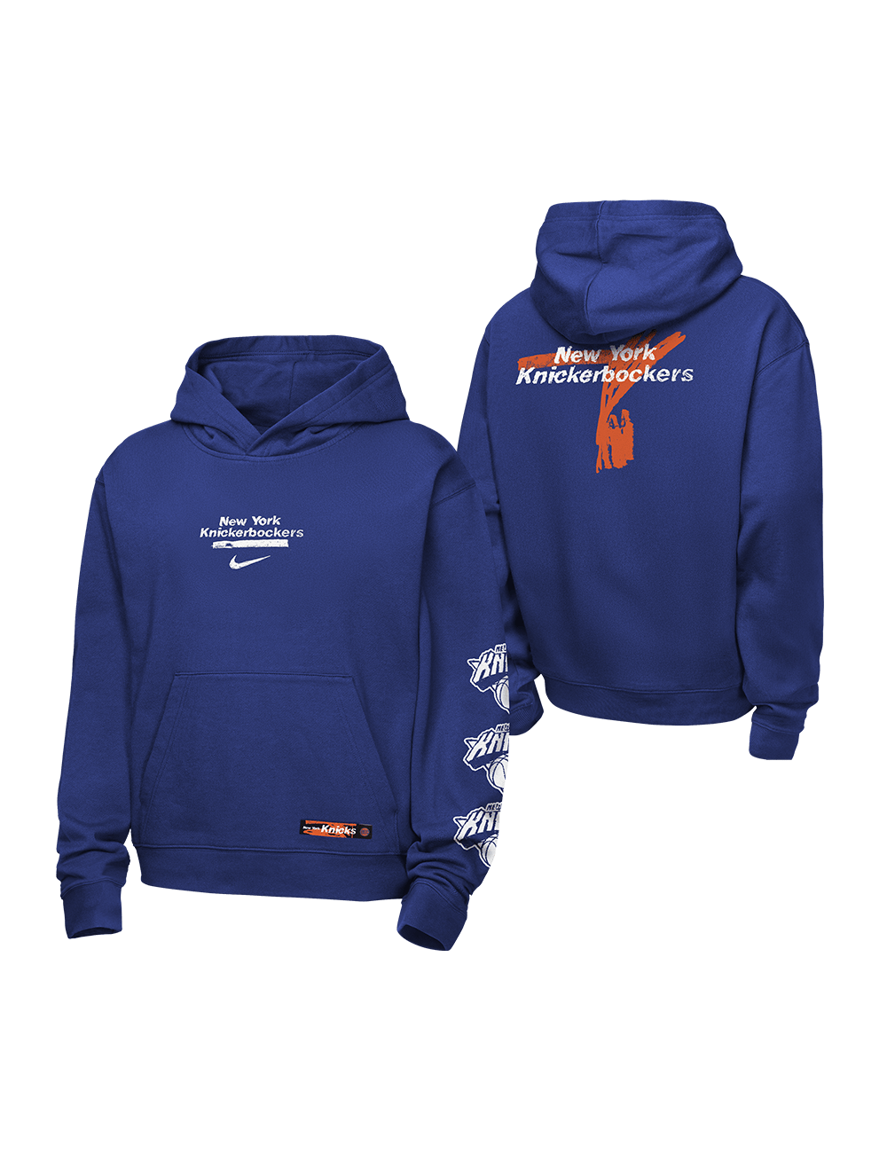 Youths New York Knicks Nike NBA Prime Courtside Hoodie Jumper - Blue