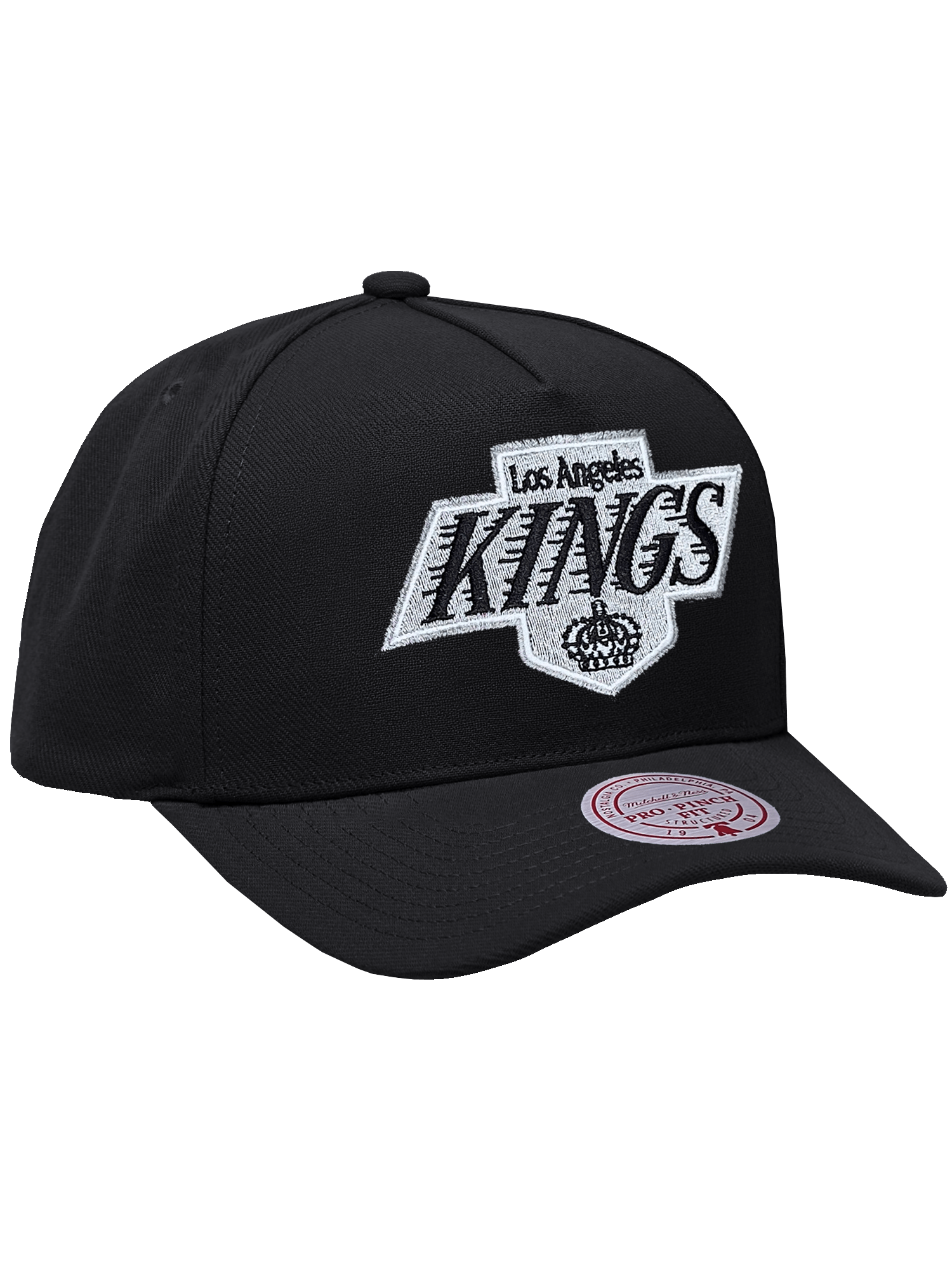 Los Angeles Kings Mitchell & Ness NHL Team Pro Pinch Snapback Hat - Black