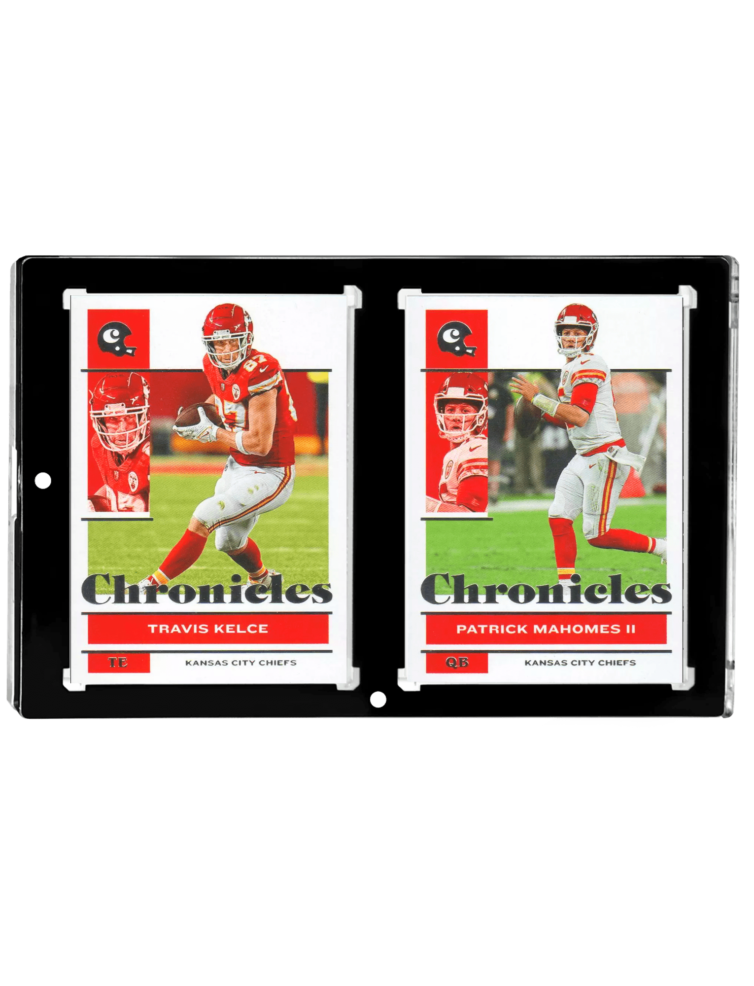 Patrick Mahomes/Travis Kelce Kansas City Chiefs Panini NFL Chronicles 2 Card Set