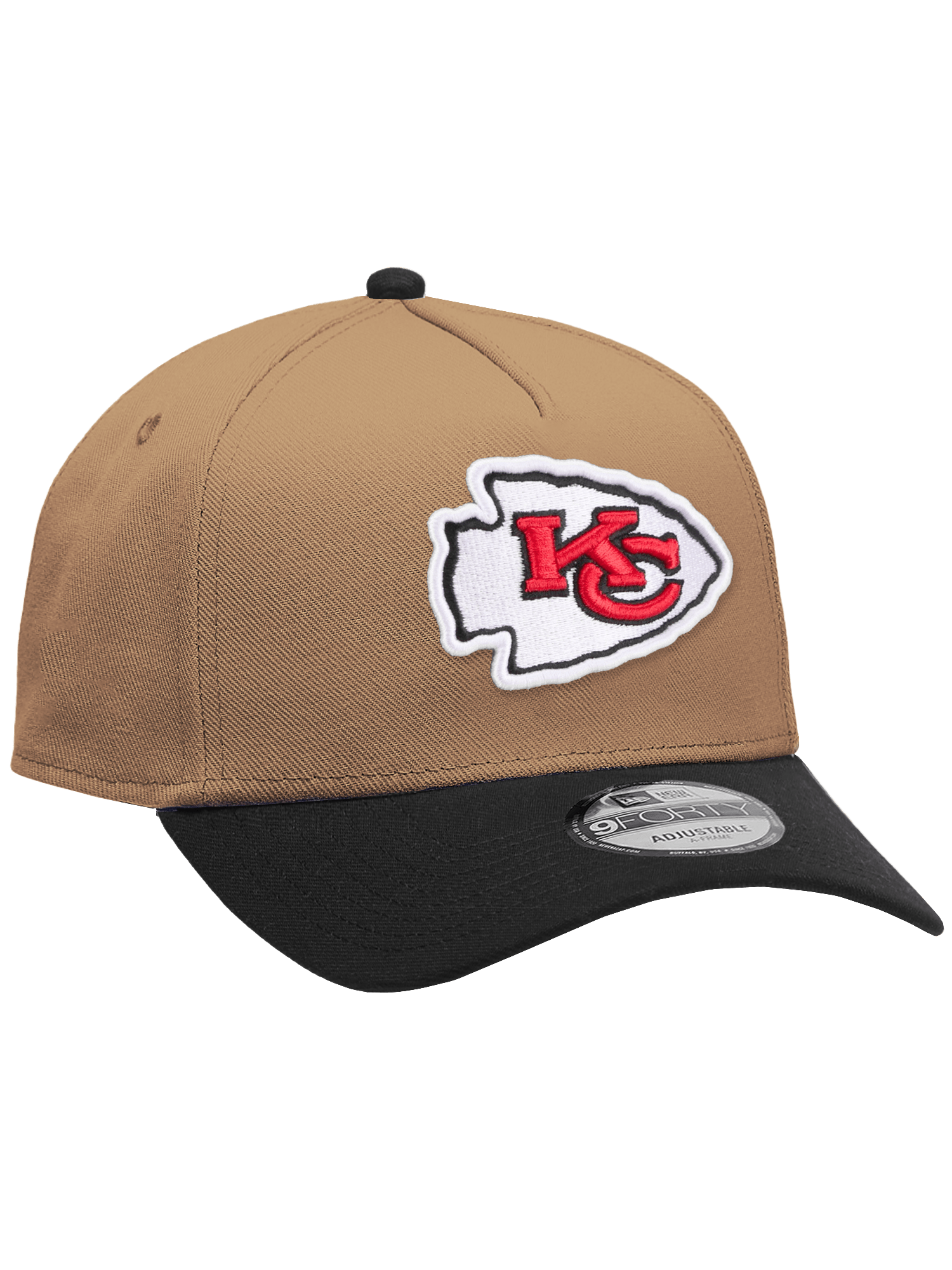 Kansas City Chiefs New Era NFL Team 2T 9FORTY A-Frame Snapback Hat - Khaki