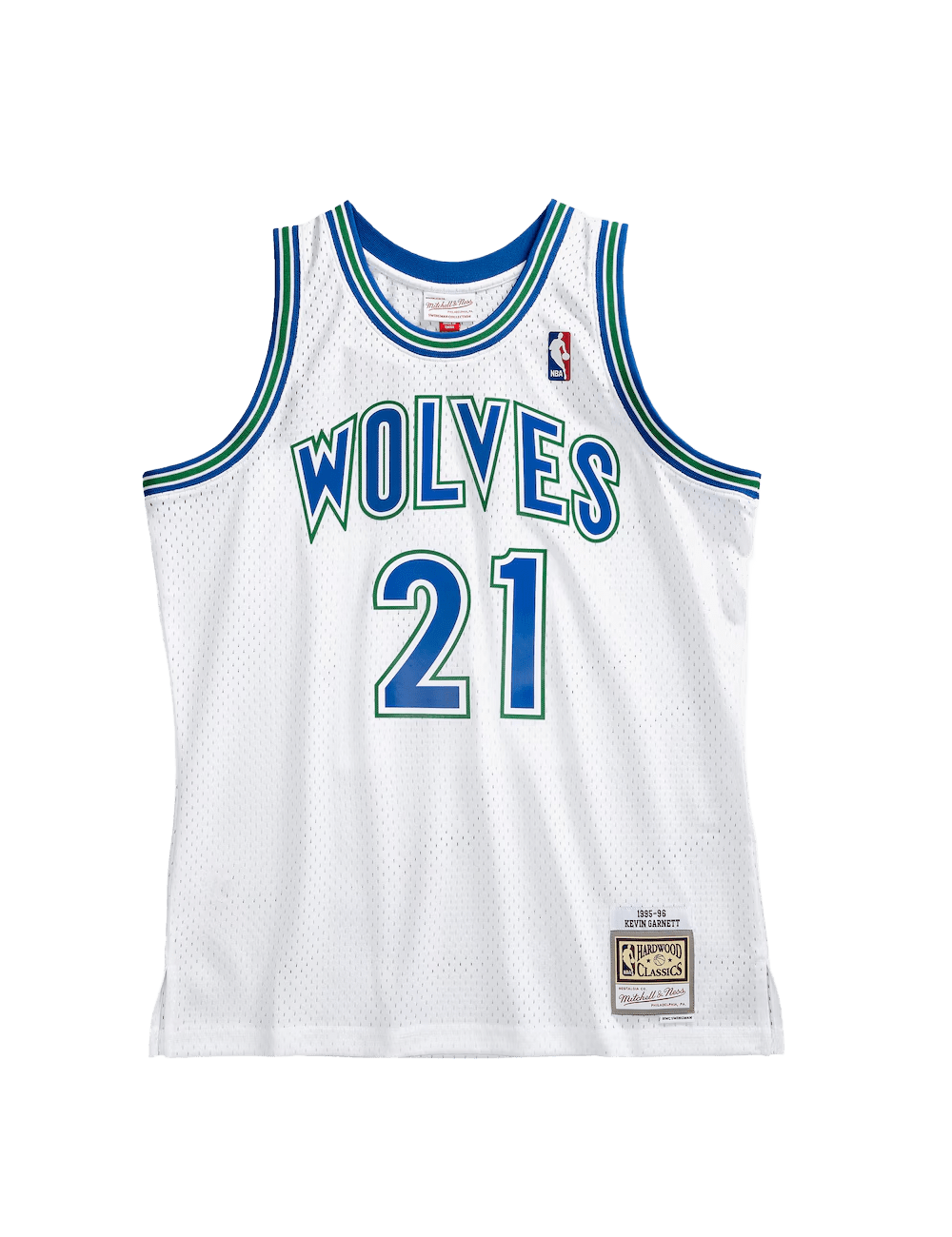 Kevin Garnett Minnesota Timberwolves Mitchell & Ness NBA 95-96 Home HWC Swingman Jersey - White