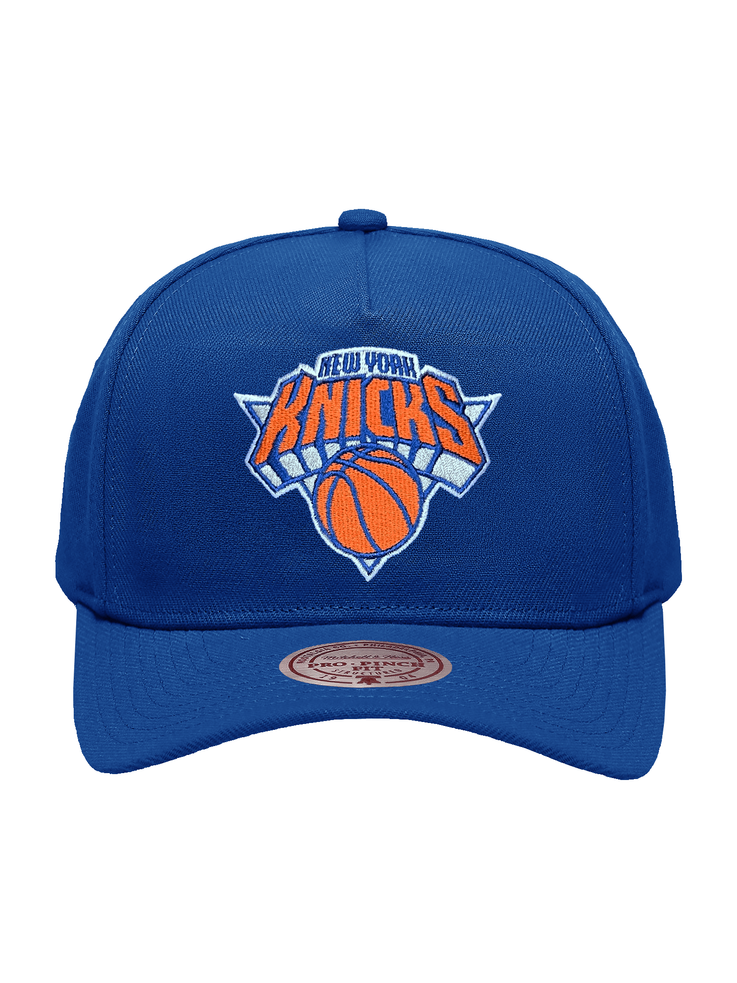 New York Knicks Mitchell & Ness NBA HWC Pro Pinch Snapback Hat - Blue